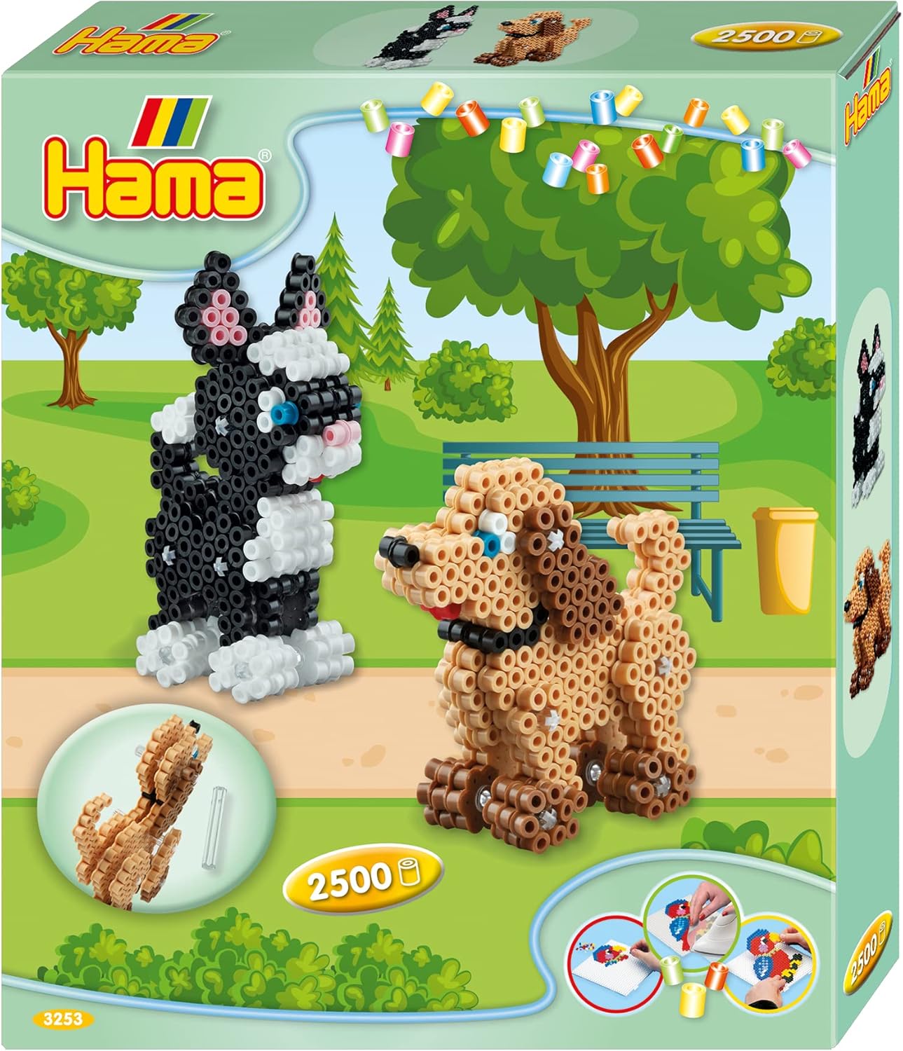 Hama Beads 3253 – Caja de regalo 3D para perros y gatos