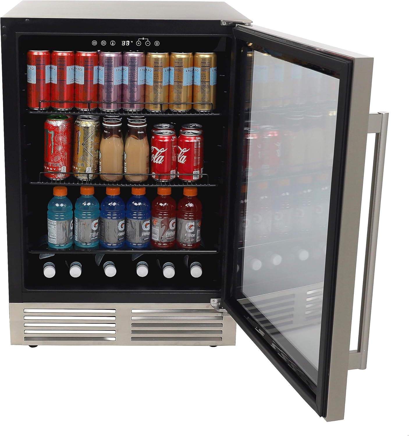 DE1260BCSZSS Designer Series – Centro de bebidas, 126 latas, metálico