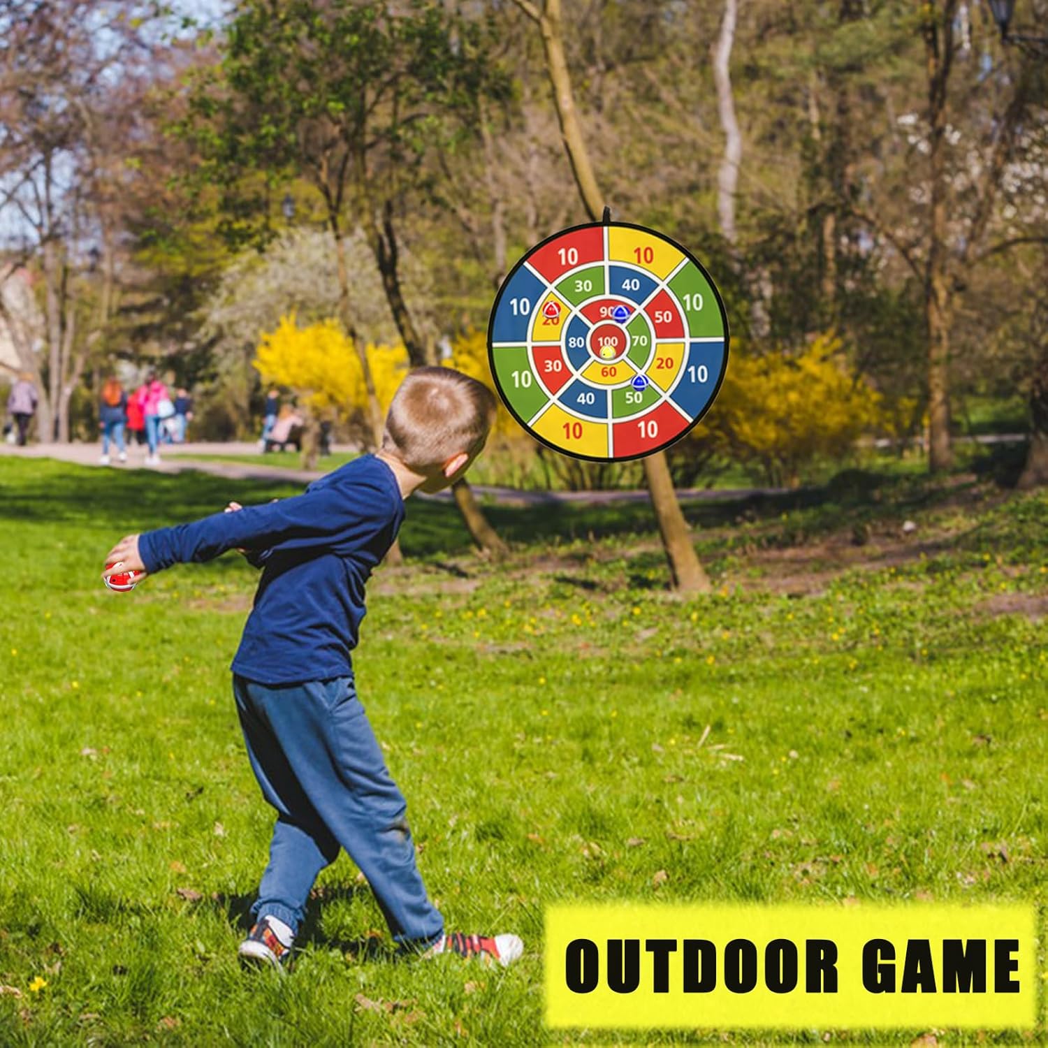 Tablero de dardos grande para niños, tablero de dardos para niños de 29 pulgadas con bolas adhesivas, para interioresdeportes al aire libre, fiesta,