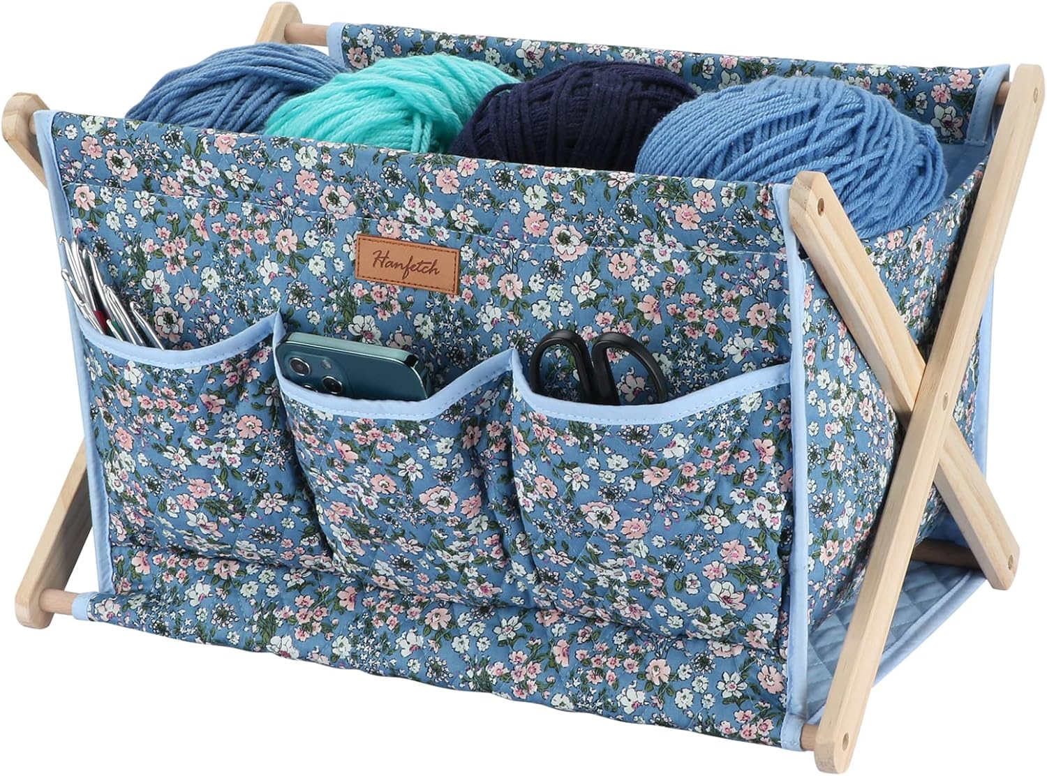 Yarn Caddy – Organizador de almacenamiento de hilo de gran tamaño para madejas de hilo, organizador para ganchillos, agujas de tejer, otros