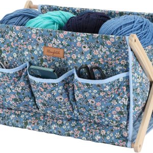 Yarn Caddy – Organizador de almacenamiento de hilo de gran tamaño para madejas de hilo, organizador para ganchillos, agujas de tejer, otros Yarn Caddy – Organizador de almacenamiento de hilo de gran tamaño para madejas de hilo, organizador para ganchillos, agujas de tejer, otros
