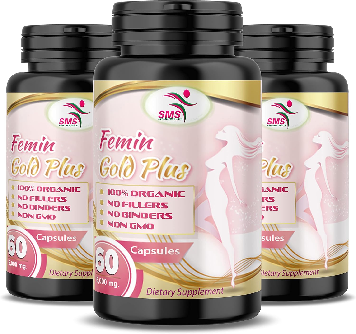 SMSHEALTHPRODUCTS.com Pueraria Mirifica (Kwao Krua Kao) Píldoras  Diario 3000 mg, Orgánico, Sin OGM, Sin Rellenos  Extracto 101 en polvo importado