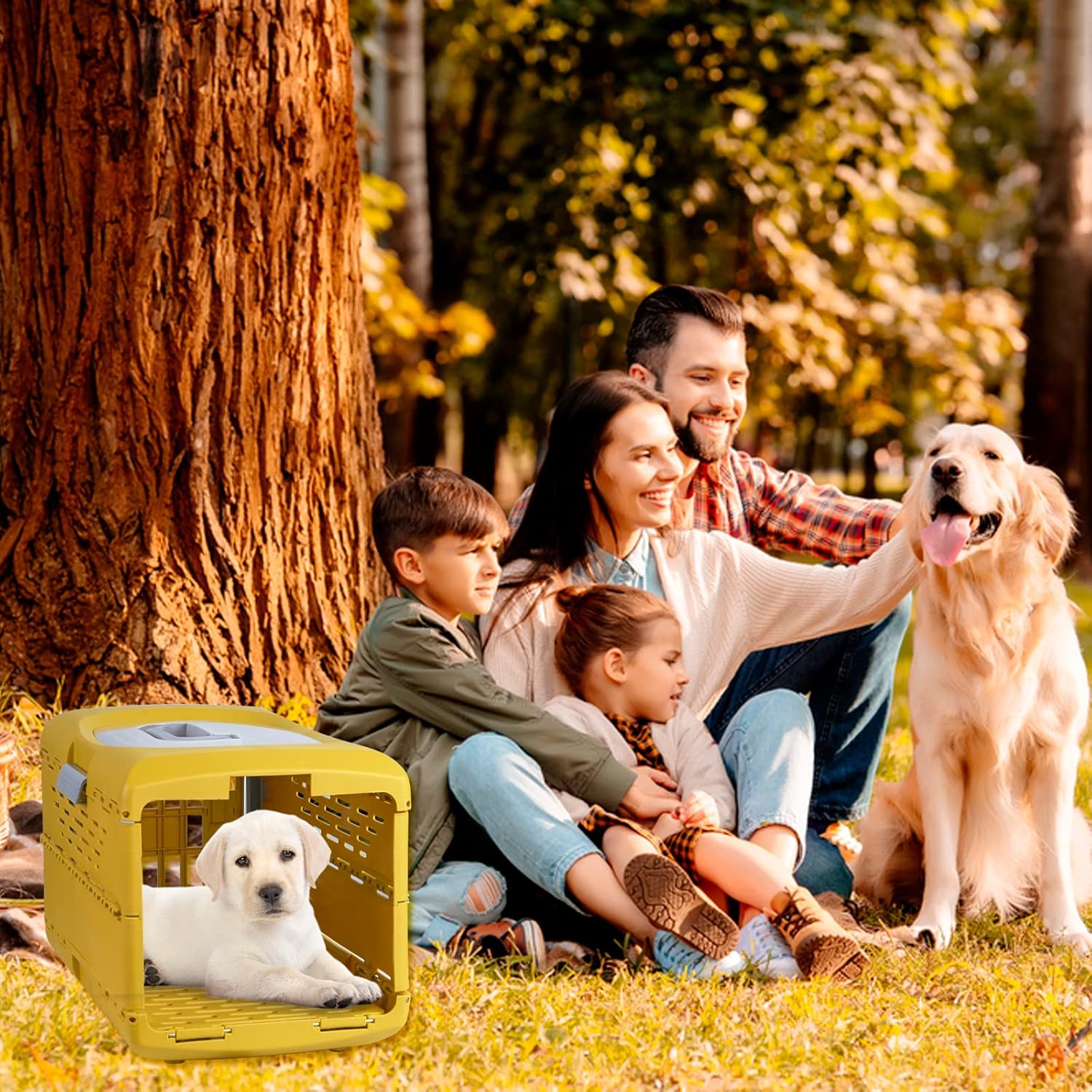 VetMinder – Jaula plegable para cachorros, perrera portátil, 18 pulgadas