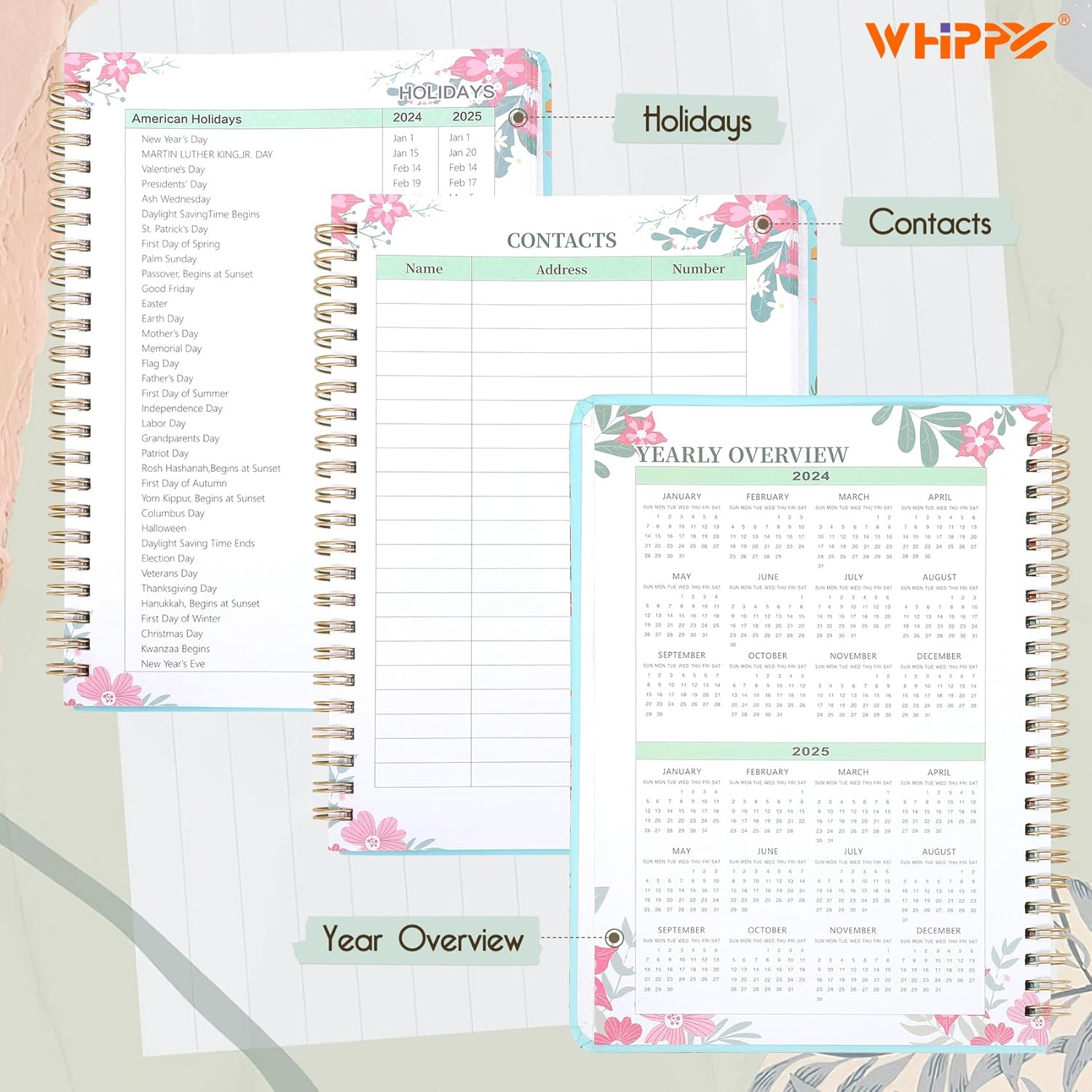 Agenda semanal sin fecha, cuaderno de objetivos semanales con lista de tareas pendientes y rastreador de hábitos, planificador diario, agenda