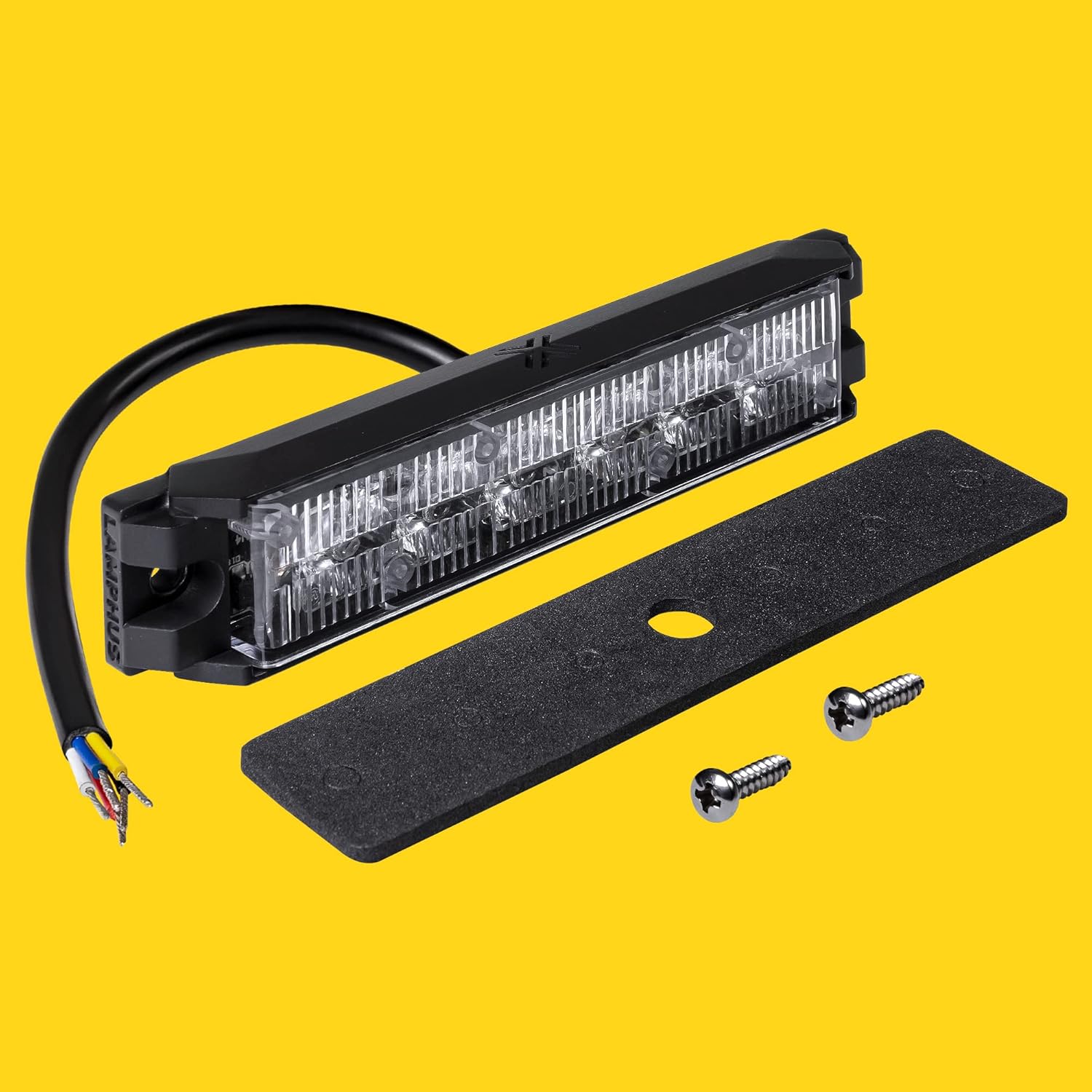 NanoFlare – Cabezal de luz estroboscópica intermitente LED ámbar de 5.25 pulgadas, 6 W, clase SAE 1, 72 modos de flash, multiunidades
