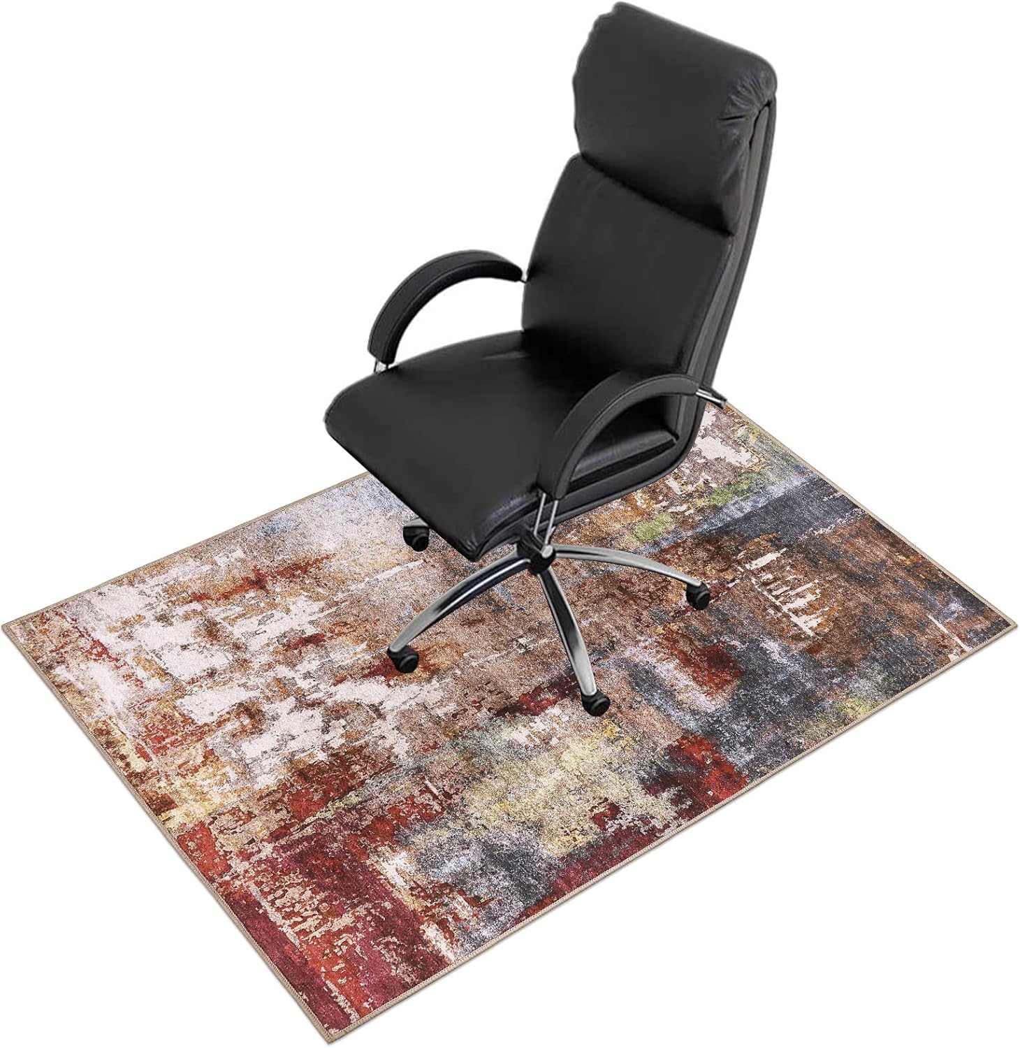 Anidaroel Tapete para silla de oficina para suelo de madera dura y azulejos, tapete de silla de computadora de 35 x 59 pulgadas para silla rodante,
