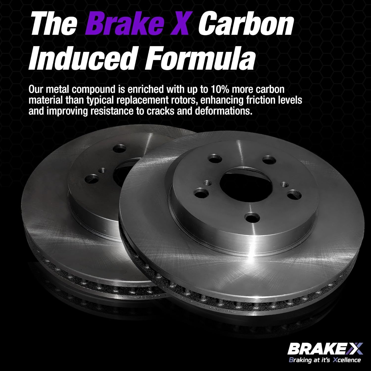Brake X Kit de pastillas de freno y rotores de repuesto para Kia Forte Koup 2014-2016  Rotores X avanzados y pastillas de freno Alpha Ceramic