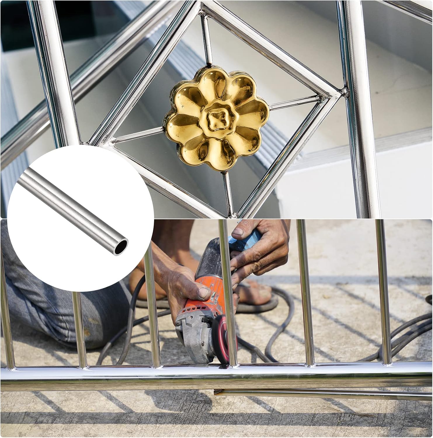 METALLIXITY Tubo de acero inoxidable 304 (0.079 in OD x 0.006 in T x 9.843 in L), tubo recto – para muebles del hogar, maquinaria