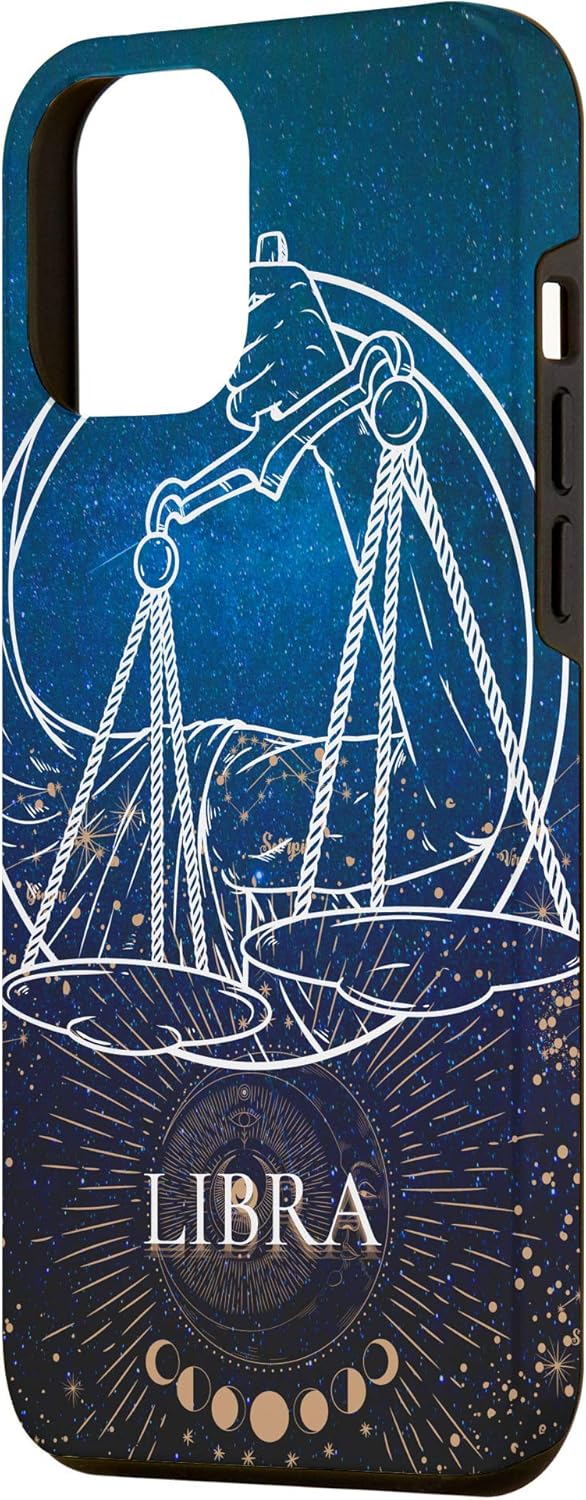 Estuche para iPhone 12 Pro Max Libra signo del zodiaco astrológico regalo SHSN