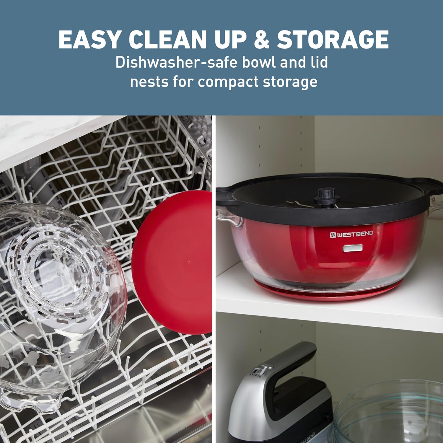 West Bend Stir Crazy – Máquina para hacer palomitas de maíz de aceite caliente, máquina para hacer palomitas de maíz con tapa grande para servir y
