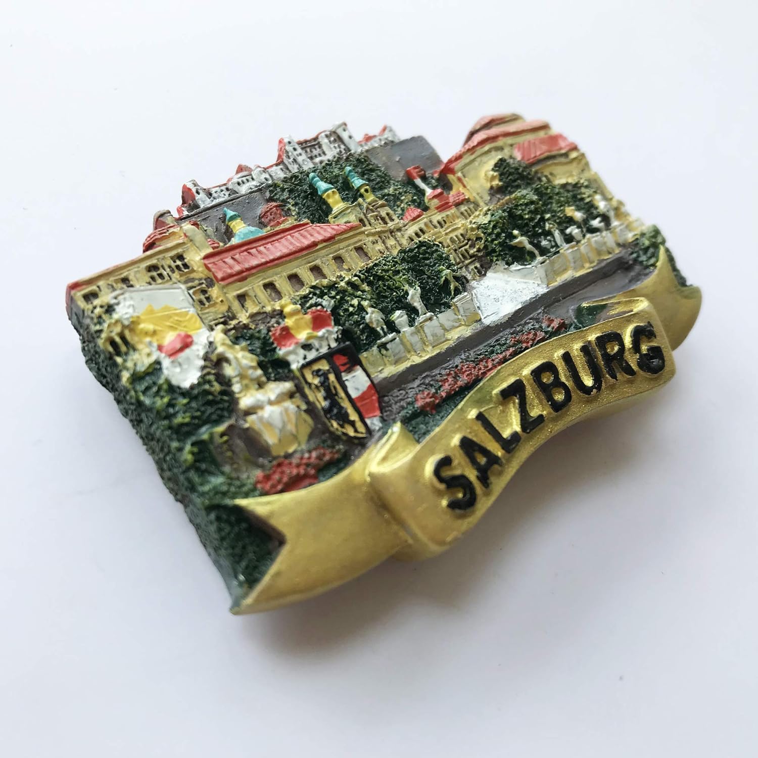 3D Salzburg Austria imán de refrigerador recuerdos de viaje, imán de nevera de Austria decoración del hogar y la cocina