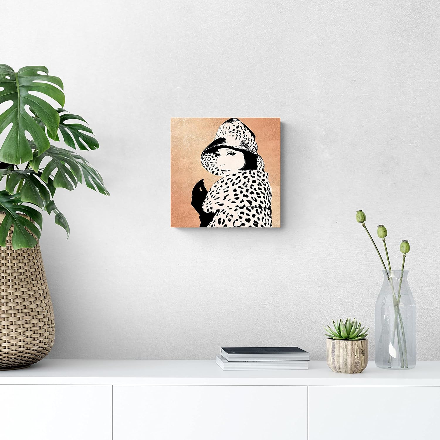 Fashion News II Rose Goldhion on Rose Gold, Joyride Home Decor, Wood Plaque, 12″x12″ Wall Hanging, Wood Sign, Artist Designed Home Décor, Express