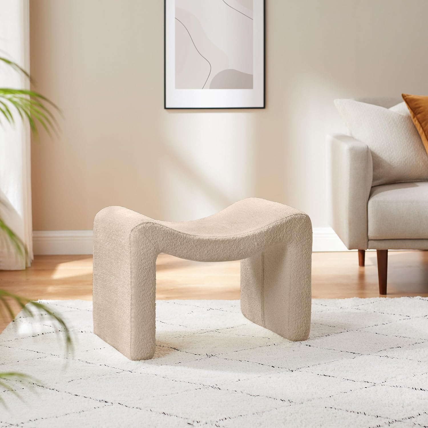 Taburete otomano grande, taburete moderno multifuncional, reposapiés para sofá, asiento adicional para sala de estar, entrada, pasillos y dormitorios