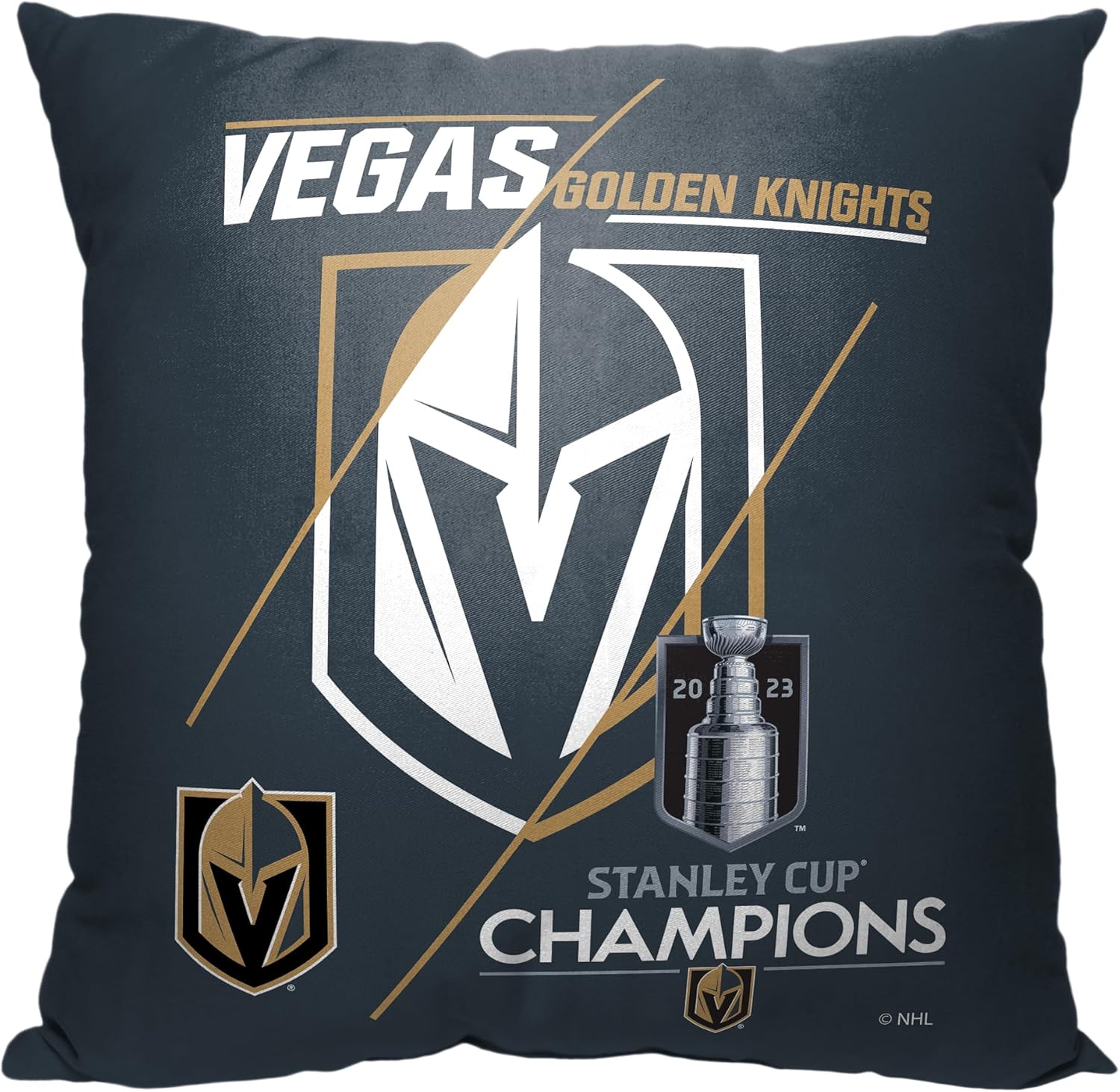 Northwest NHL Vegas Golden Knights 2023 NHL Stanley Cup Champions almohada, 18 x 18 pulgadas, juego de trucos