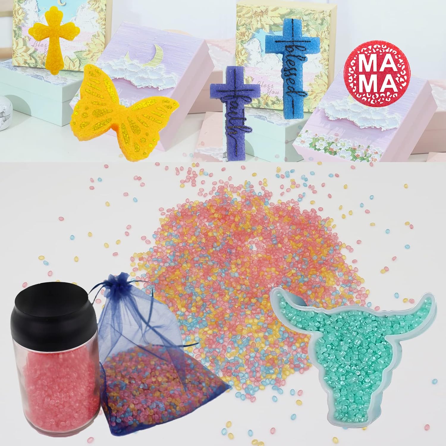 YILIN Perlas aromáticas sin perfume de 3.5 libras para frescos de automóvil, perlas de aroma de alta absorción para moldes de freshies de automóvil,