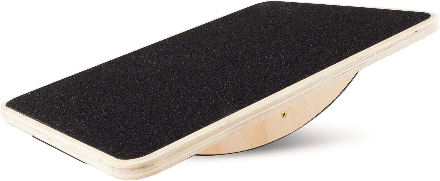 ProsourceFit Tabla de equilibrio de madera antideslizante para entrenamiento de núcleo, 17.5 pulgadas de diámetro, color negro