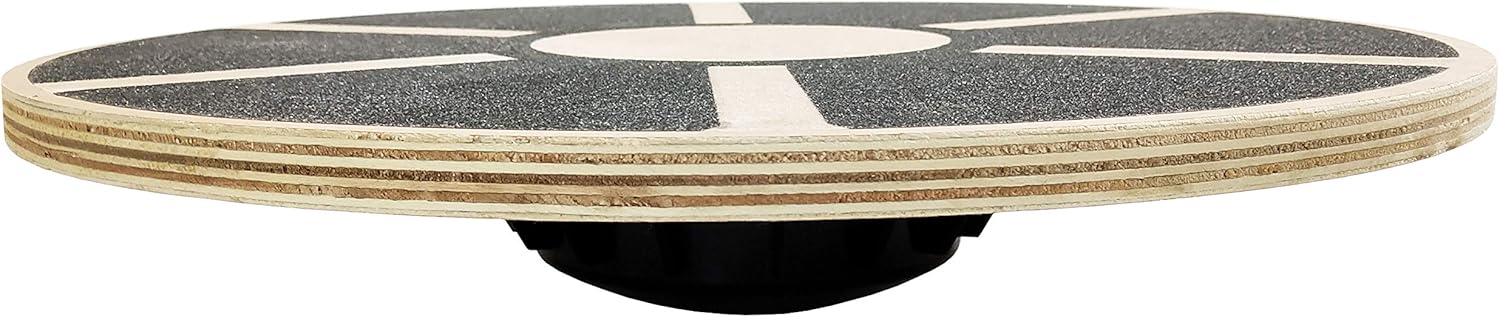 Signature Fitness Tabla de equilibrio de madera antideslizante de 15.55 pulgadas de diámetro con rotación de 360 grados para entrenamiento de