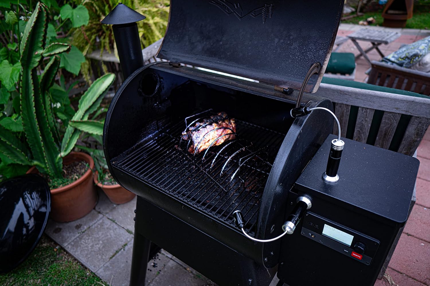 BBQ Dragon  Luces LED magnéticas para parrilla  Paquete de 2  Aluminio resistente al calor  Base magnética de alta potencia  Cuello de cisne