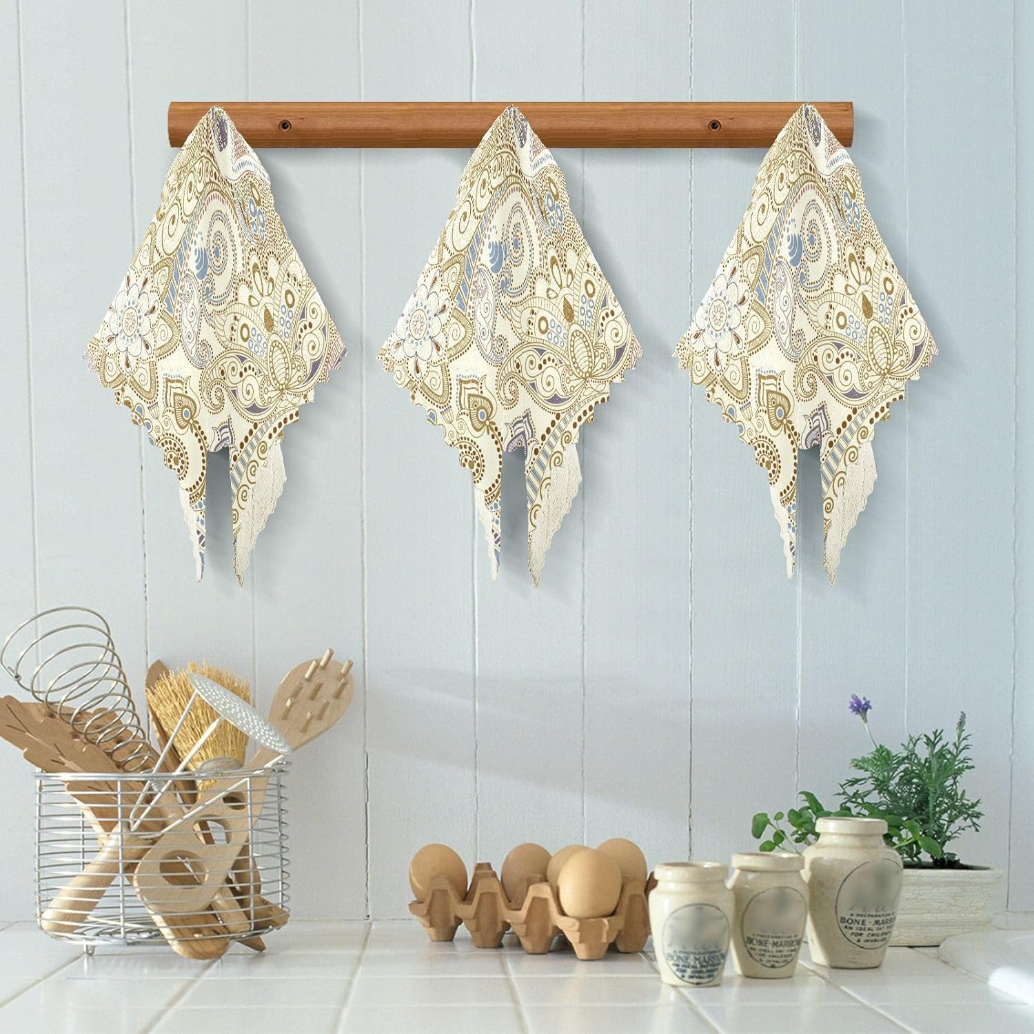 Light Floral Contemporary 6 Pack Absorbent Kitchen Microfiber Towels Decorative Cotton Car Drying Towels for Countertop Oven