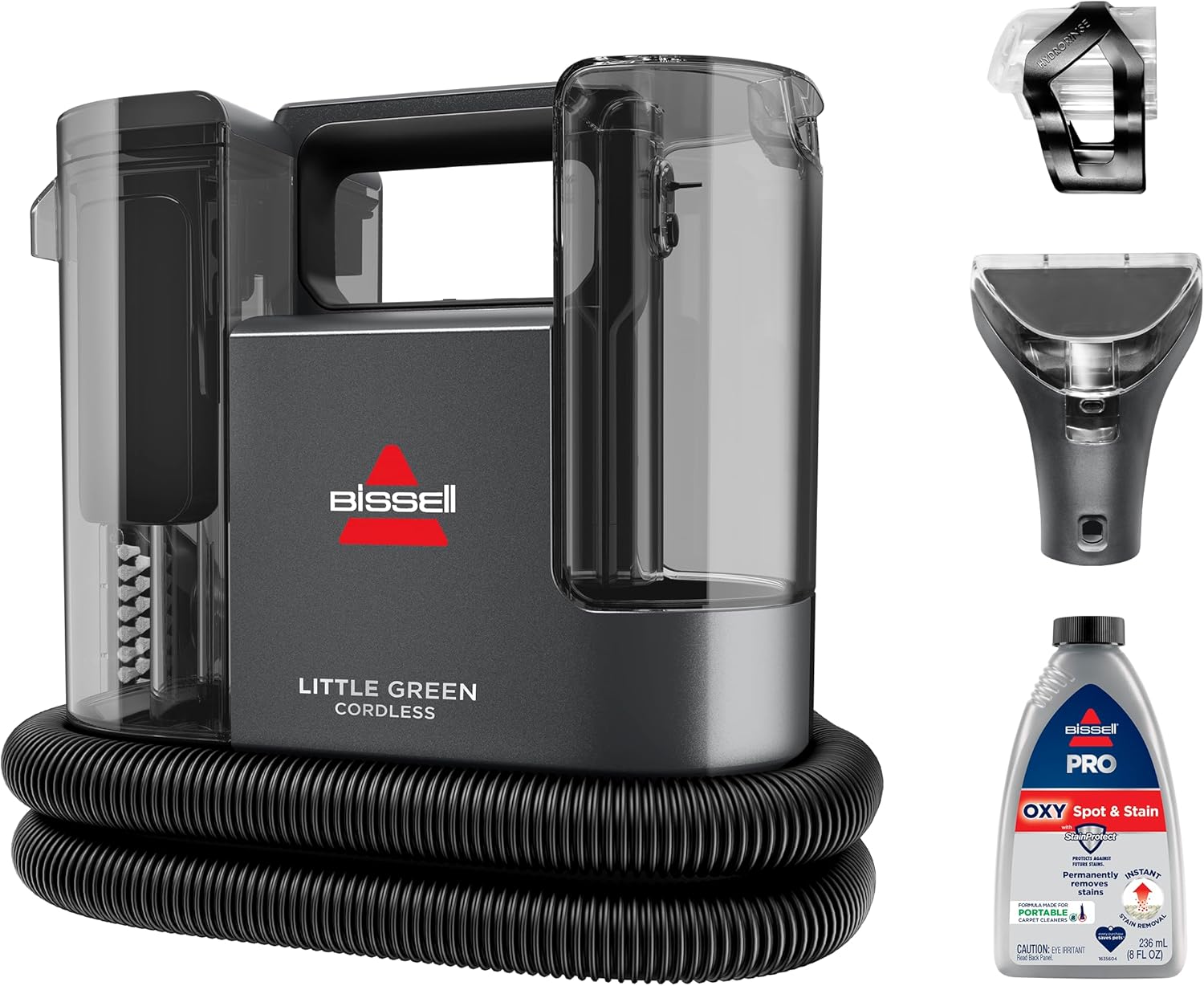 BISSELL Limpiador profundo portátil inalámbrico Little Green con batería de iones de litio de 25 V, 3682