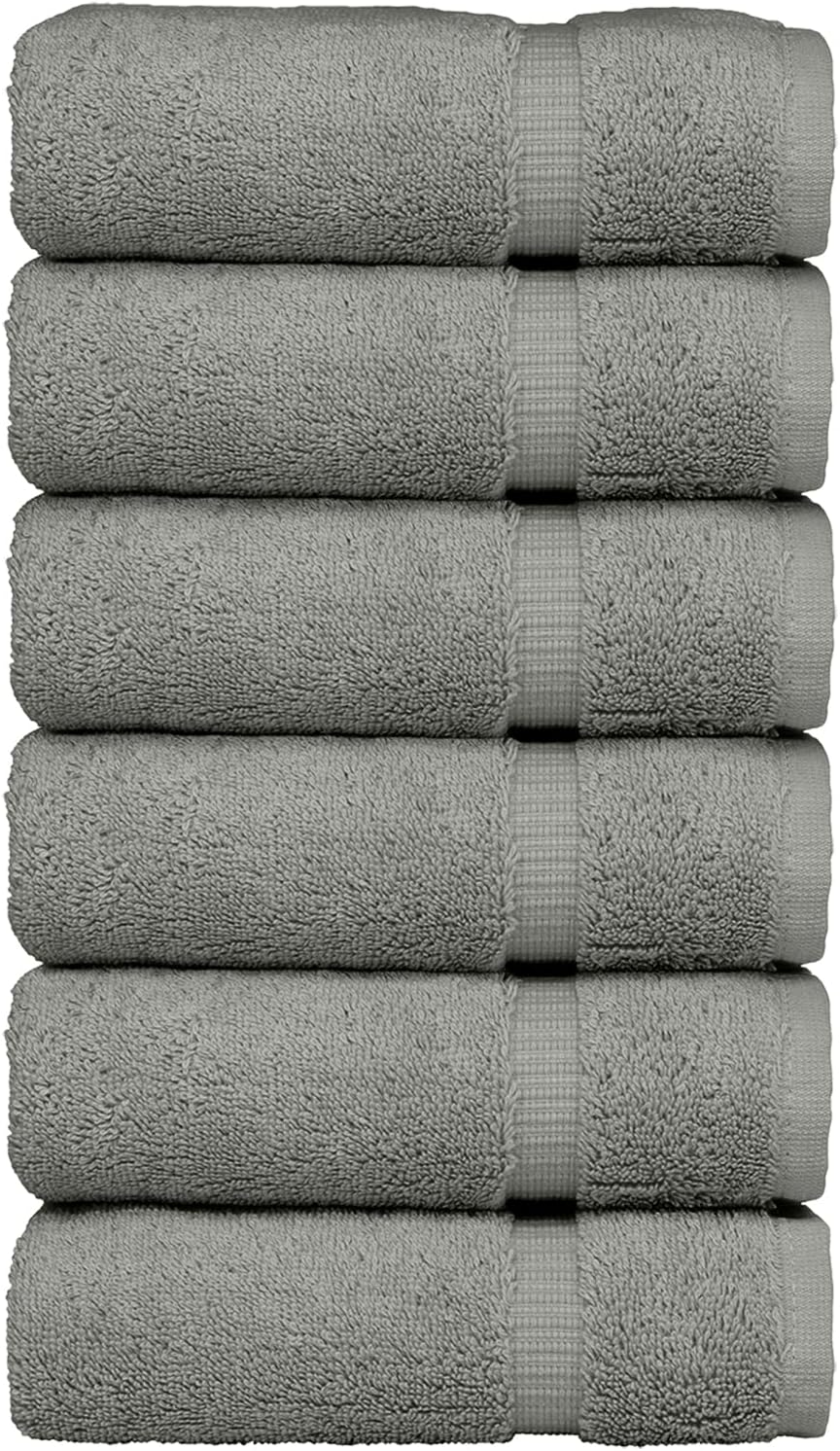 Bare Cotton – Juego de dos toallas de lujo para baño, sauna y spa con franja decorativa