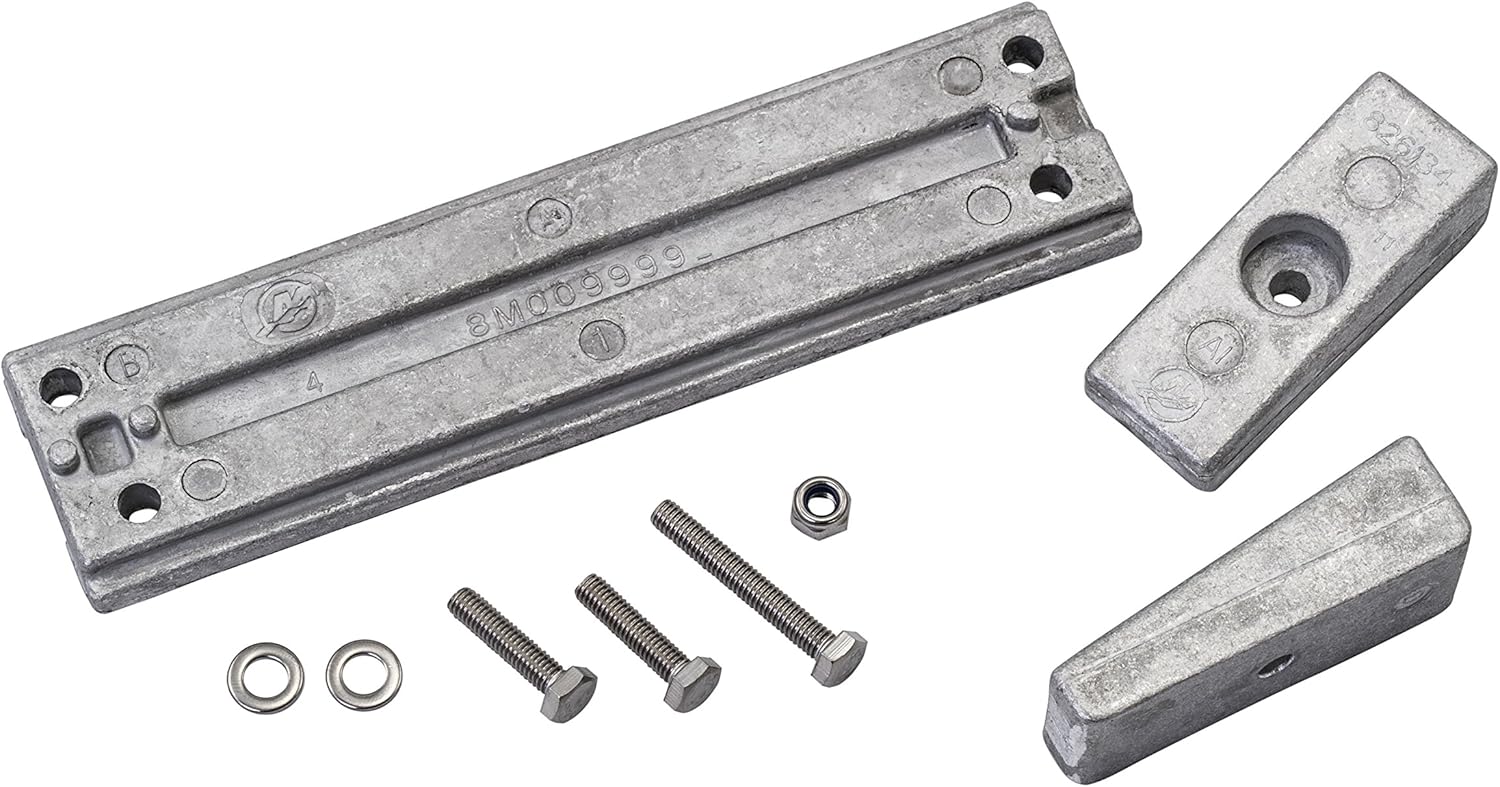 Quicksilver 8M0107546 Kit de ánodo de aluminio para fuerabordas selectas Mercury 40-115 Hp