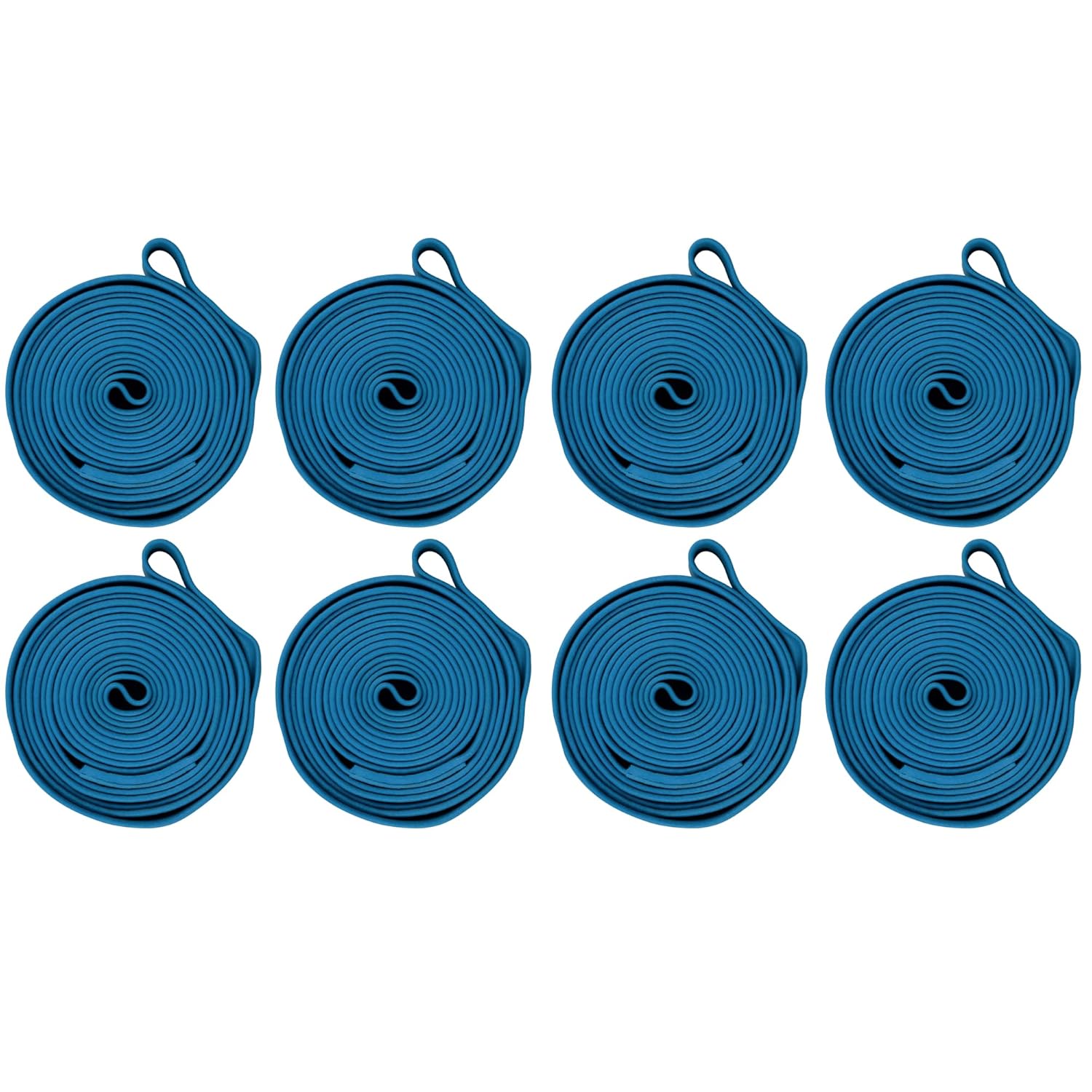 IDL Packaging Bandas de goma fuertes, elásticas y flexibles de 84 pulgadas, paquete de 8, azul, 2 veces de elasticidad, 80% goma natural, bandas de