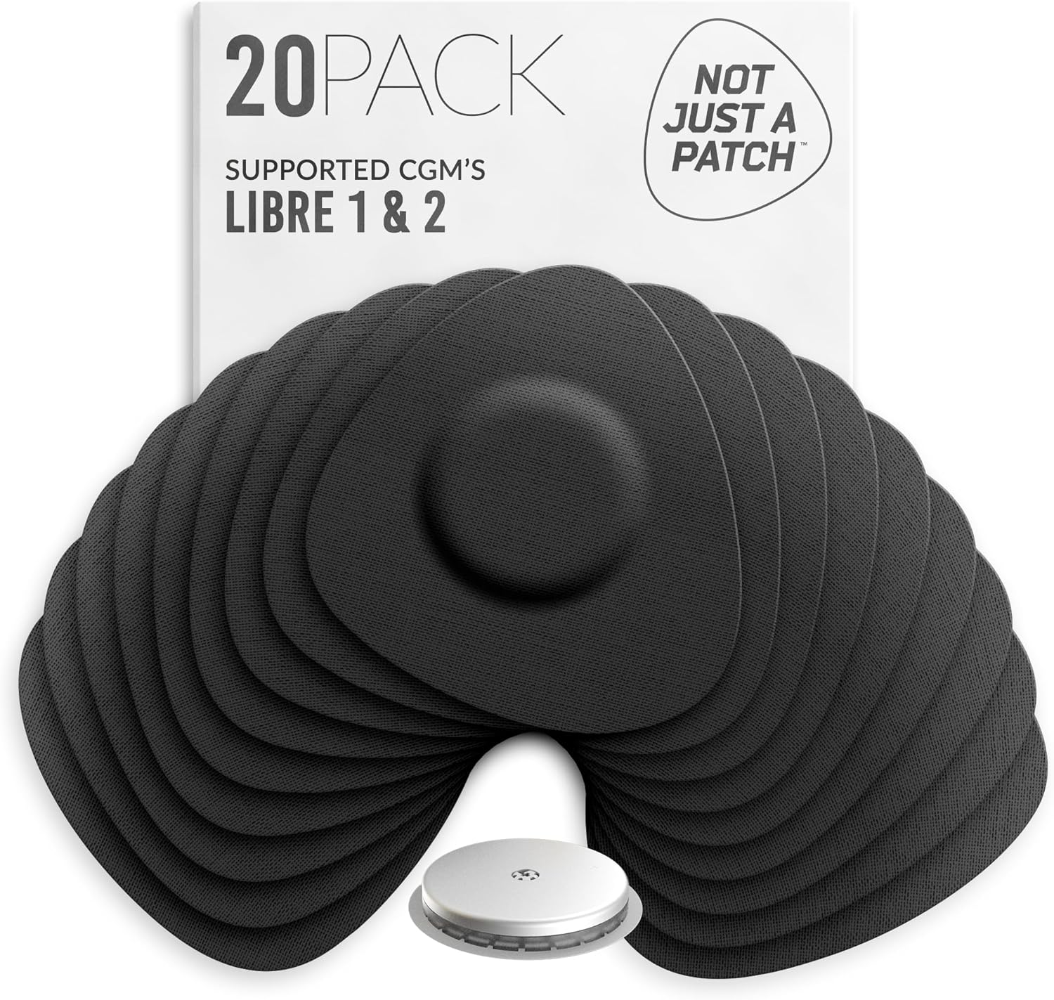 Not Just A Patch CGM Parches de sensor para sensores libres y Medtronic (paquete de 20)  Resistente al agua y duradero durante 10-14 días  Cubiertas