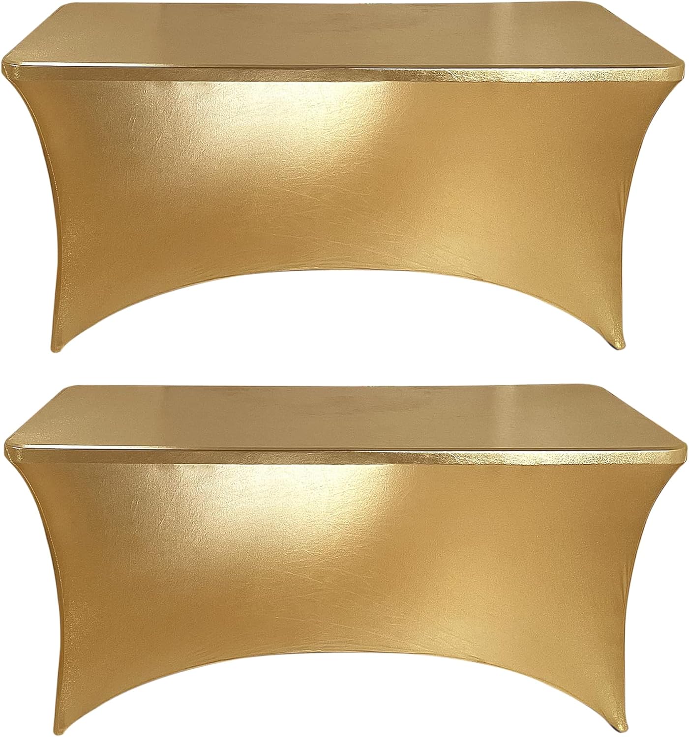 Obstal Mantel de elastano elástico de 6.0 ft para mesas plegables estándar, protector rectangular universal ajustable para bodas, banquetes y