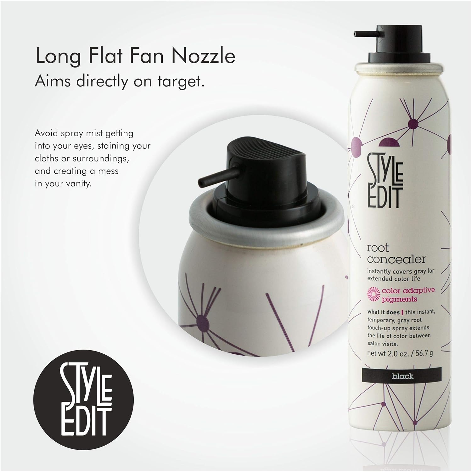 Style Edit – Corrector de raíces, cubre instantáneamente canas y raíces, calidad de salón de belleza profesional