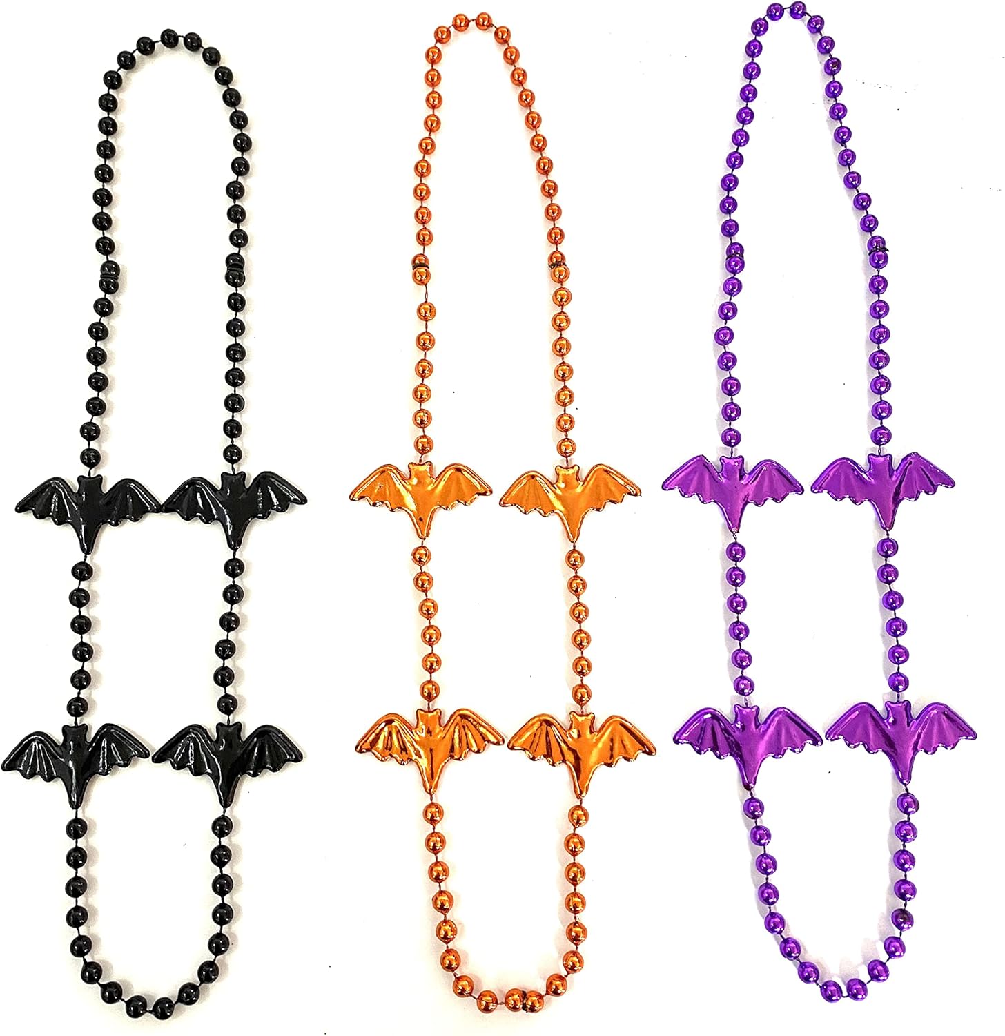 YSPPF 12 piezas de collar de cuentas de murciélago para fiesta de Halloween, collar del día de los piratas, adorno de regalo