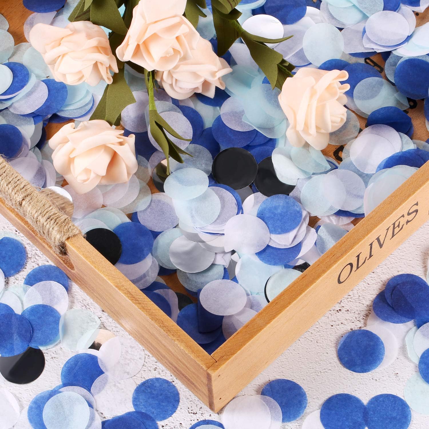 TecUnite – Confeti redondo para decoración de bodas y fiestas de cumpleaños, 1.76 onzas