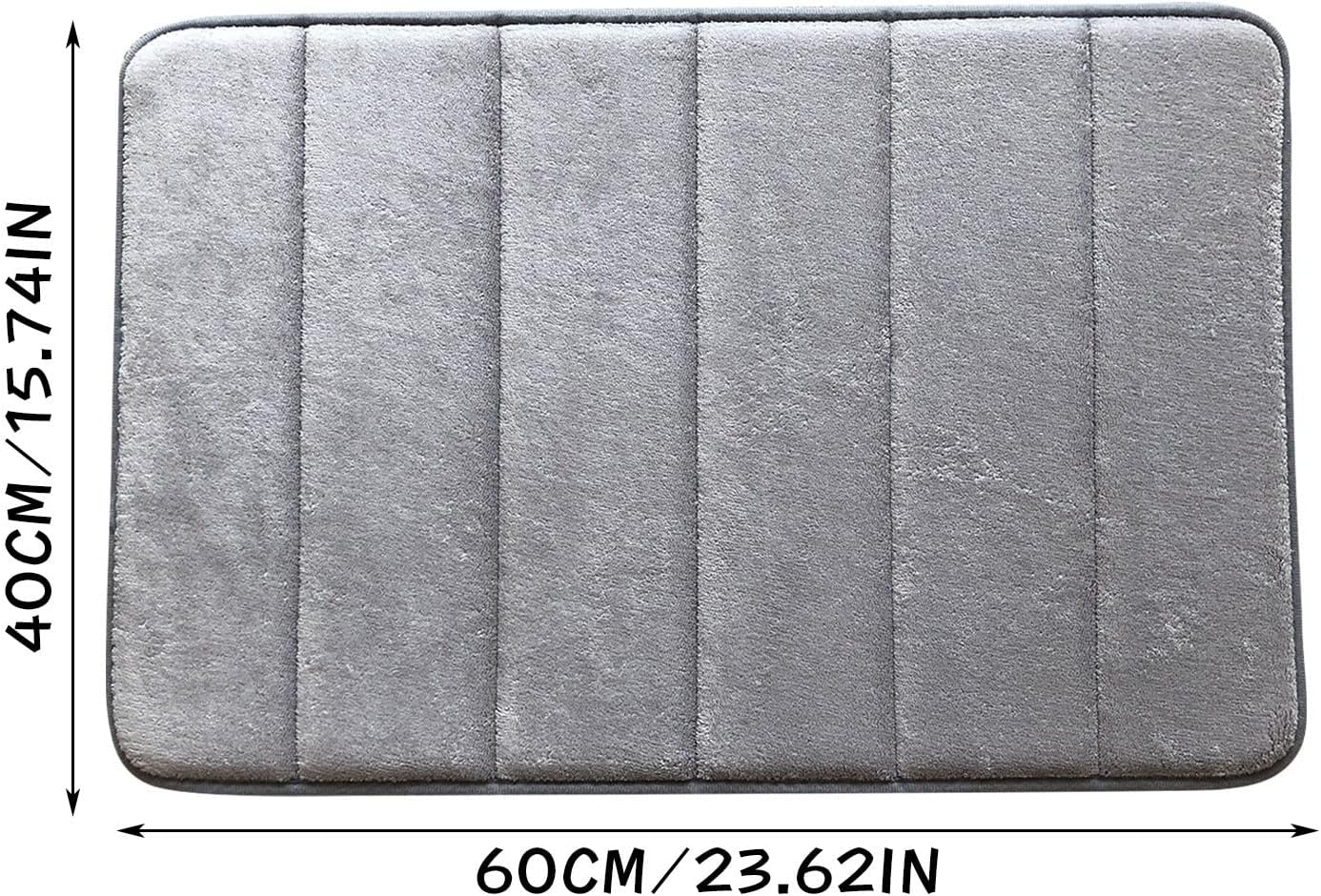 Tapete de baño de espuma viscoelástica, tapete de baño de espuma viscoelástica, súper absorbente, suave, antideslizante, impermeable, de secado