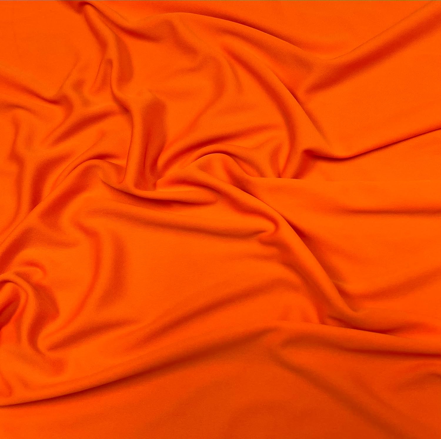 Tejido entrelazado ligero de poliéster tejido elástico 60 pulgadas de ancho – 1 yarda (naranja)
