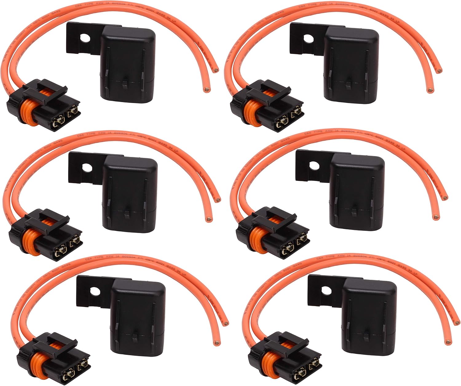 Fastronix – Portafusibles ATOATC impermeables para automóvilesmarinos con tapa, paquete de 6