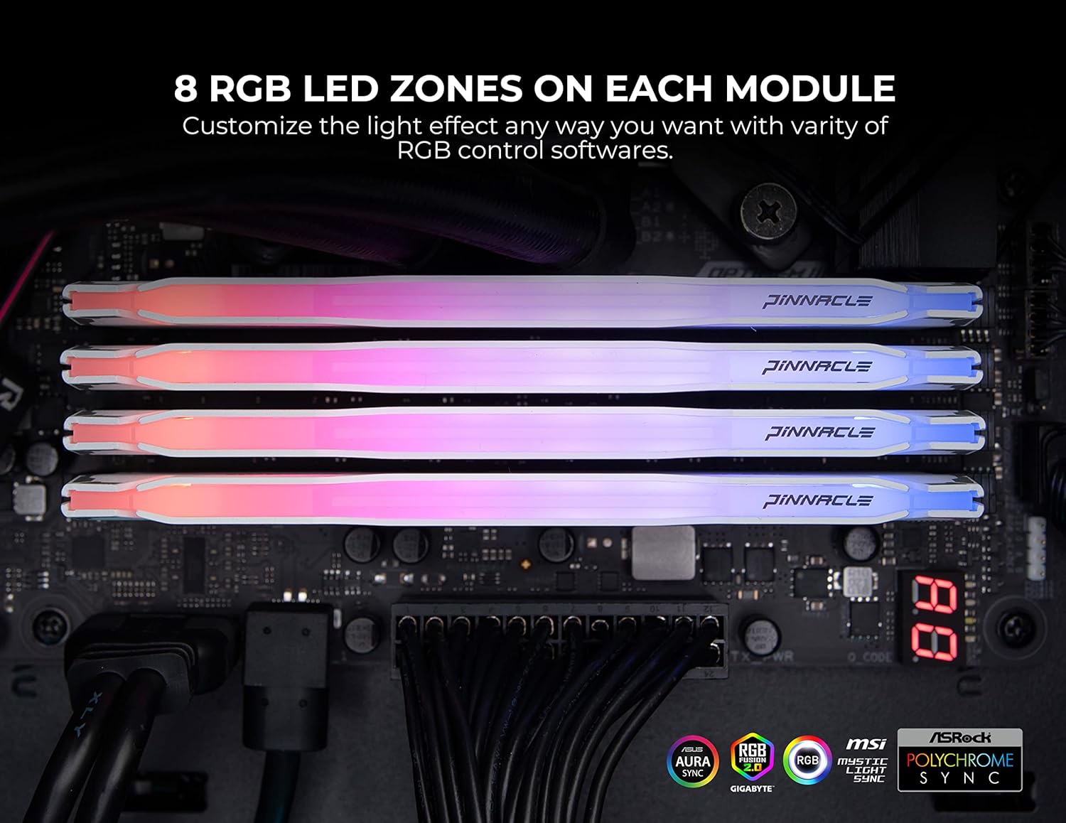 Timetec Pinnacle Konduit RGB 16GB DDR4 3600MHz PC4-28800 CL18-22-22-42 XMP2.0 Overclocking 1.35V Dual Rank Compatible con AMD e Intel Desktop Gaming