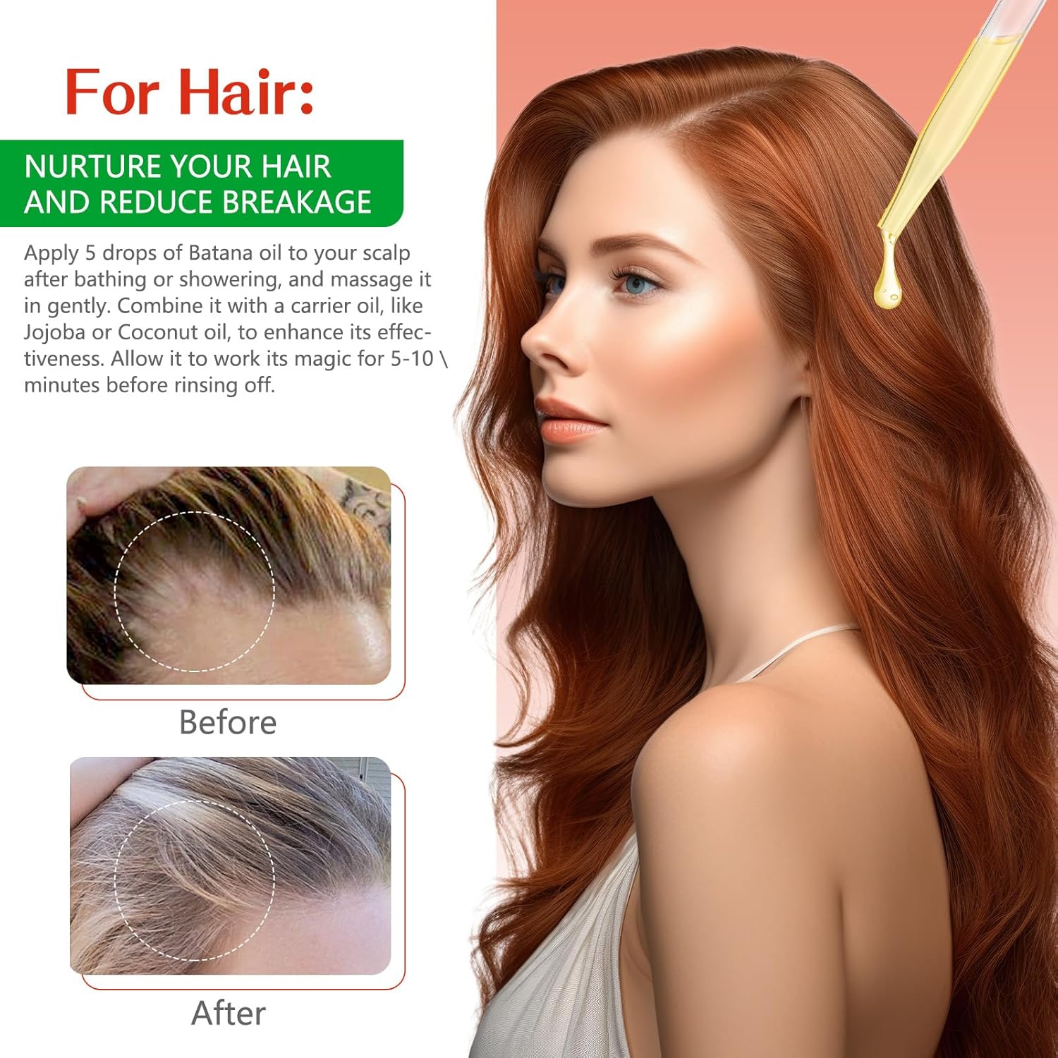 Aceite de batana orgánico para el crecimiento del cabello, pestañas y cejas, aceite de batana 100% puro y natural para pérdida de cabello,