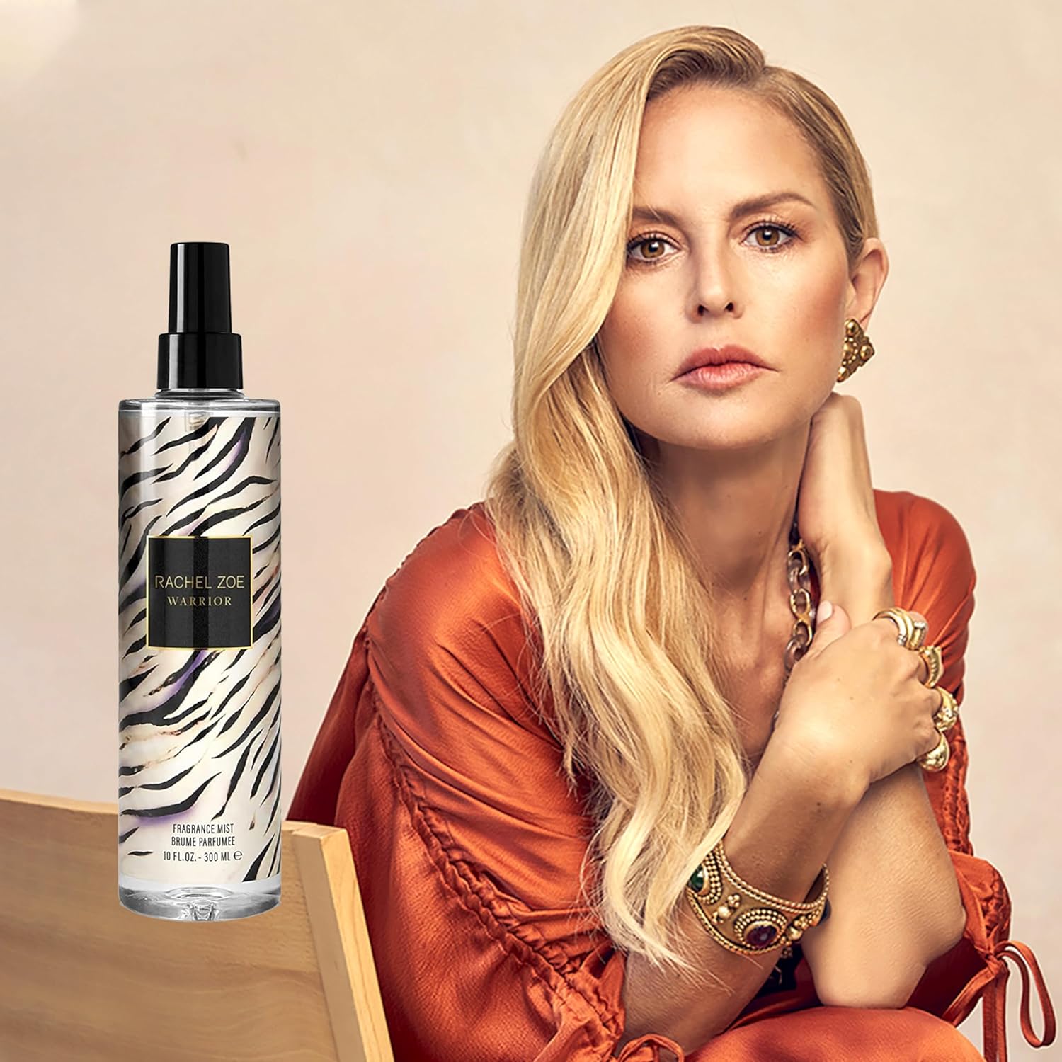 RACHEL ZOE Warrior – Fragancia en espray corporal para mujer, rocío corporal con notas de magnolia, mandarina y rosa, fragancia para cabello y