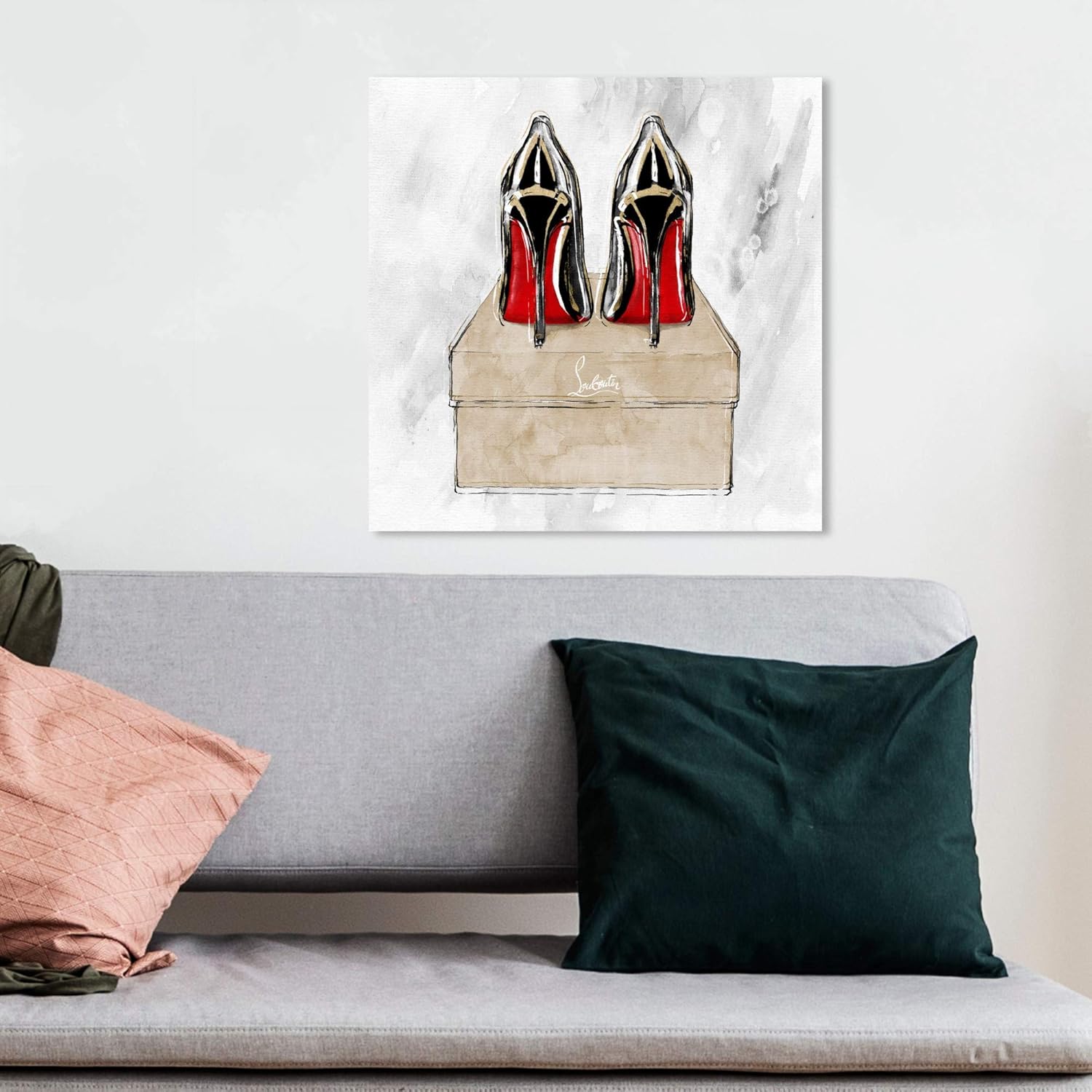 The Oliver Gal Artist Co. Lienzo decorativo para pared de moda y glamour con tacones rojos zapatos rojos
