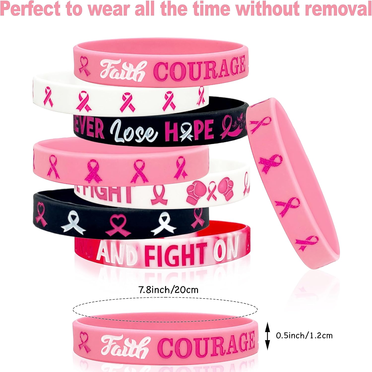 30 pulseras de silicona con cinta morada, esperanza, fuerza, fe, valor, concienciación, conciencia sobre el abuso animal, Alzheimer, lupus y cáncer