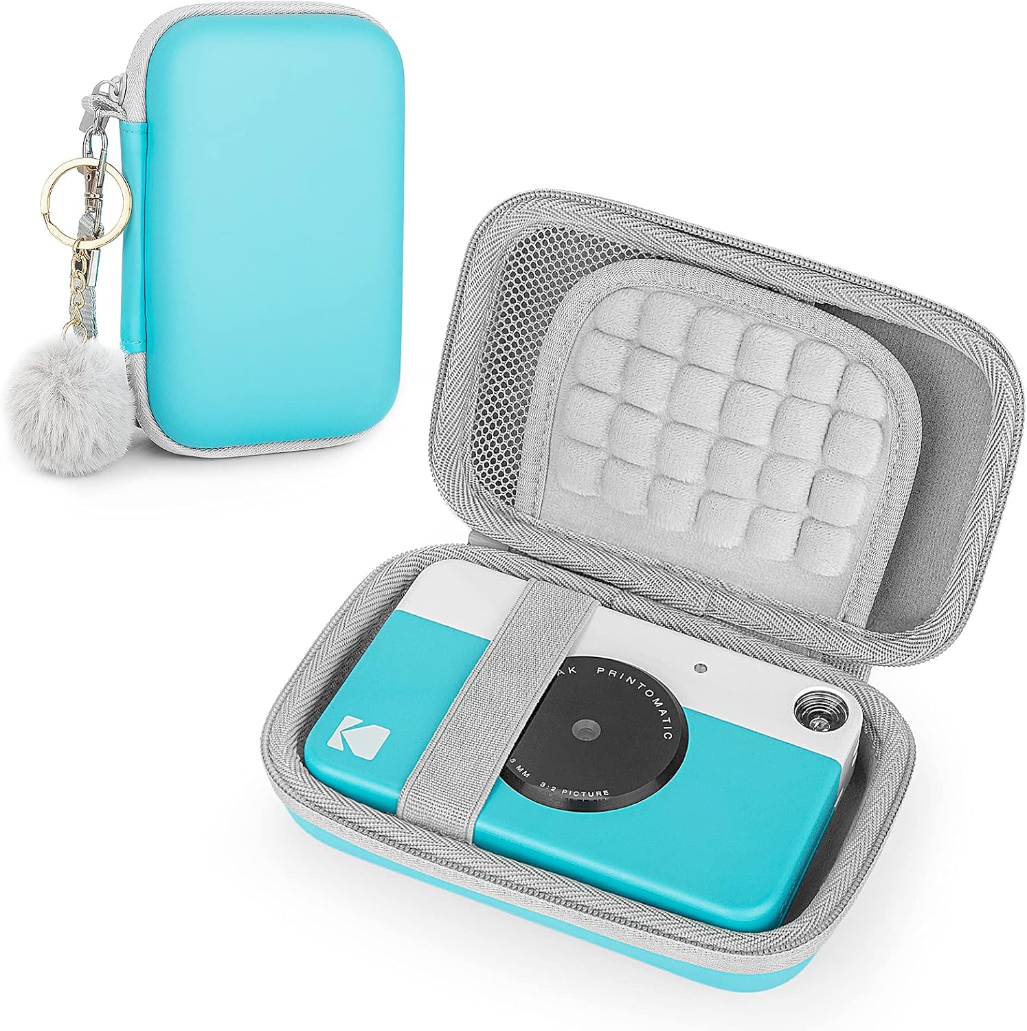 Yinke Funda para impresora fotográfica instantánea portátil Kodak PRINTOMATICSmileMini 2 HDSmile, funda protectora de viaje (azul nuevo)