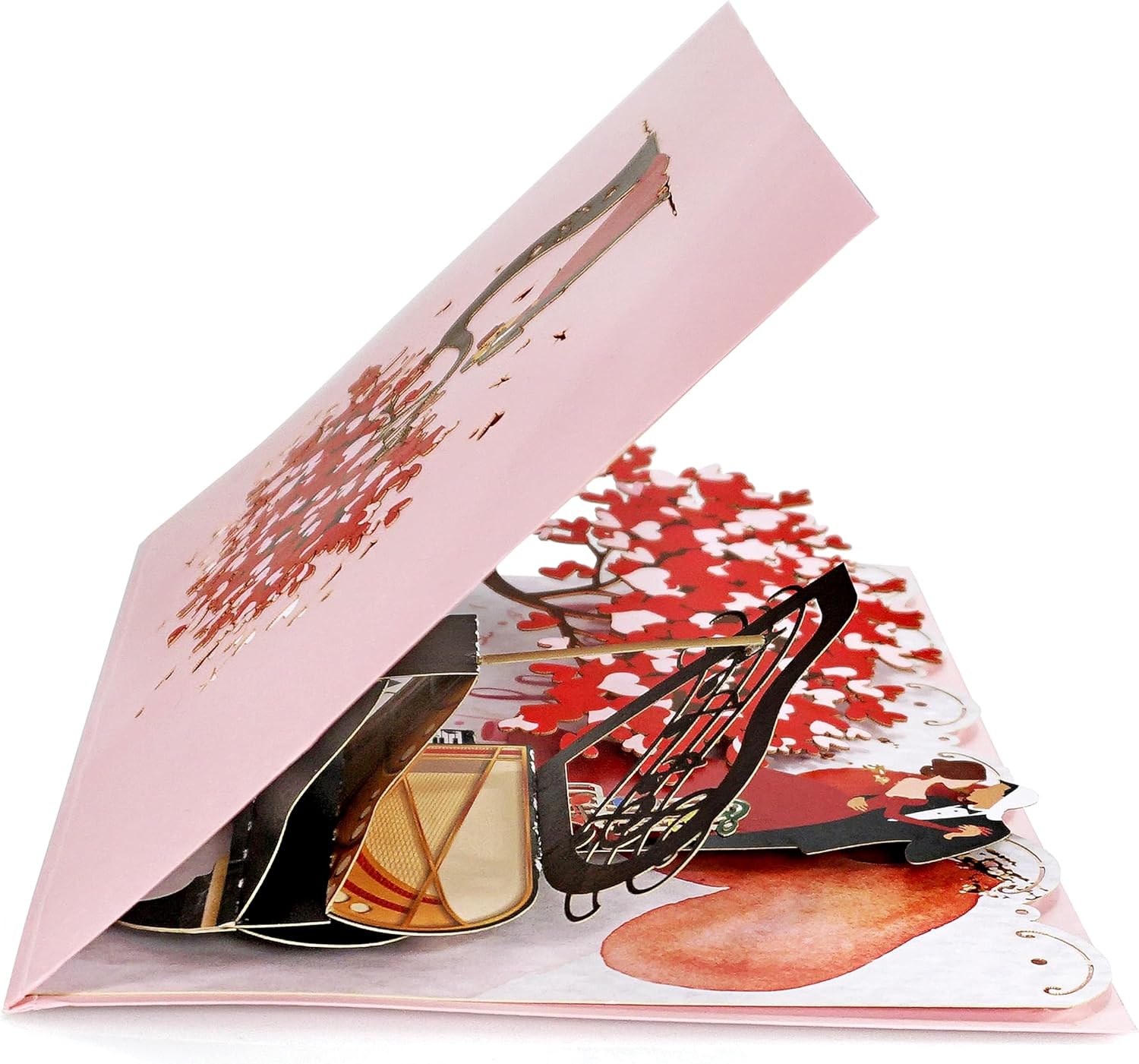 CUTPOPUP – Tarjeta de aniversario emergente, tarjeta de felicitación de boda 3D para jubilación (aniversario romántico)