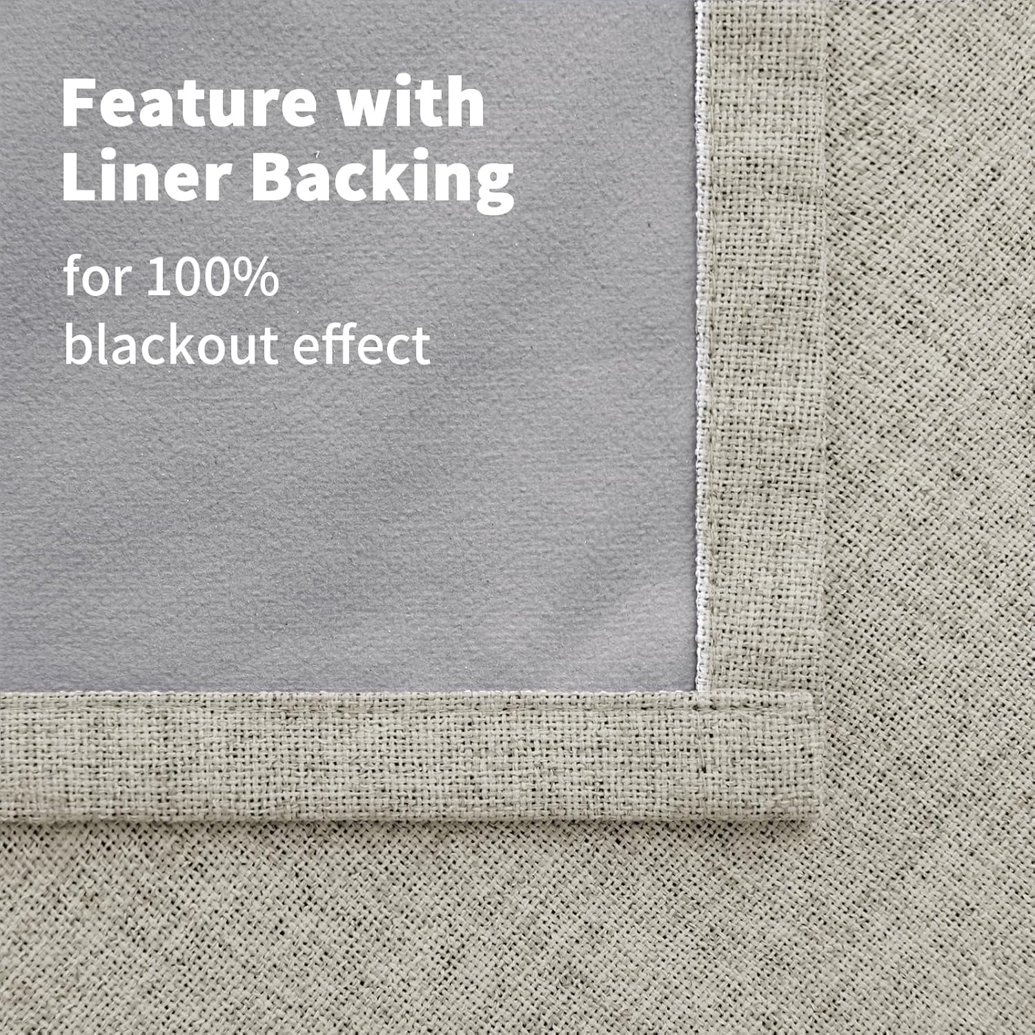 YoungsTex Cortinas de lino 100% opacas con forro para dormitorio, cortinas de ventana con ojales texturizados de lino con aislamiento térmico para