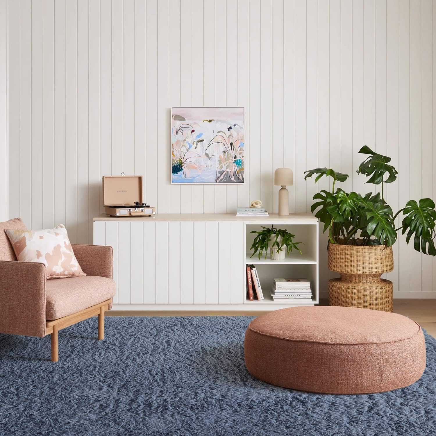 Blue Area Rugs for Living Room, Ultra Soft 4×6 Feet Blue Grey Shaggy Rugs for Bedroom, Kids Room, Home Decor High Pile Velvety 4’x6′ Shag Carpets