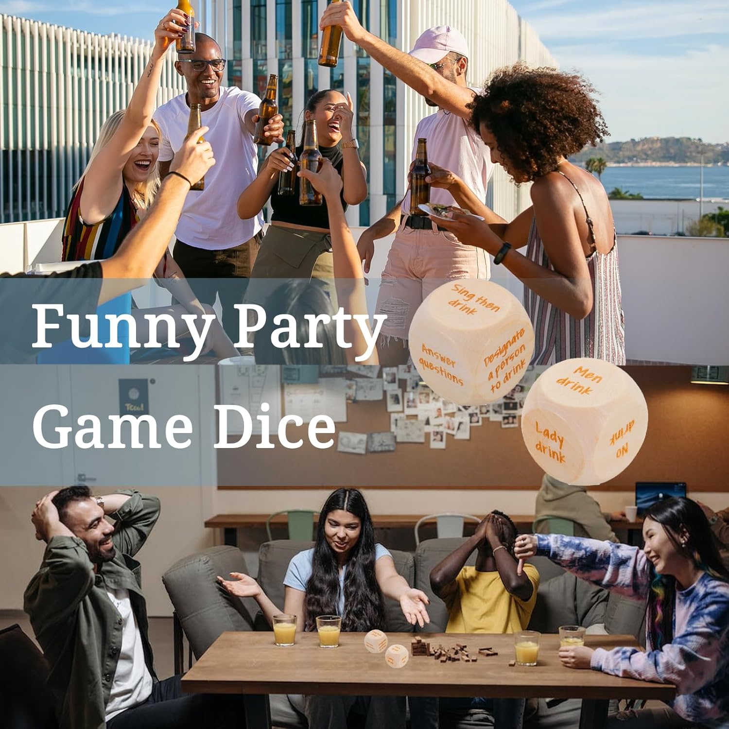 Juegos de fiesta, dados de regalo para mujeres, hombres y adultos, juego de despedida de soltera para adultos, regalo de cumpleaños de 21 años para