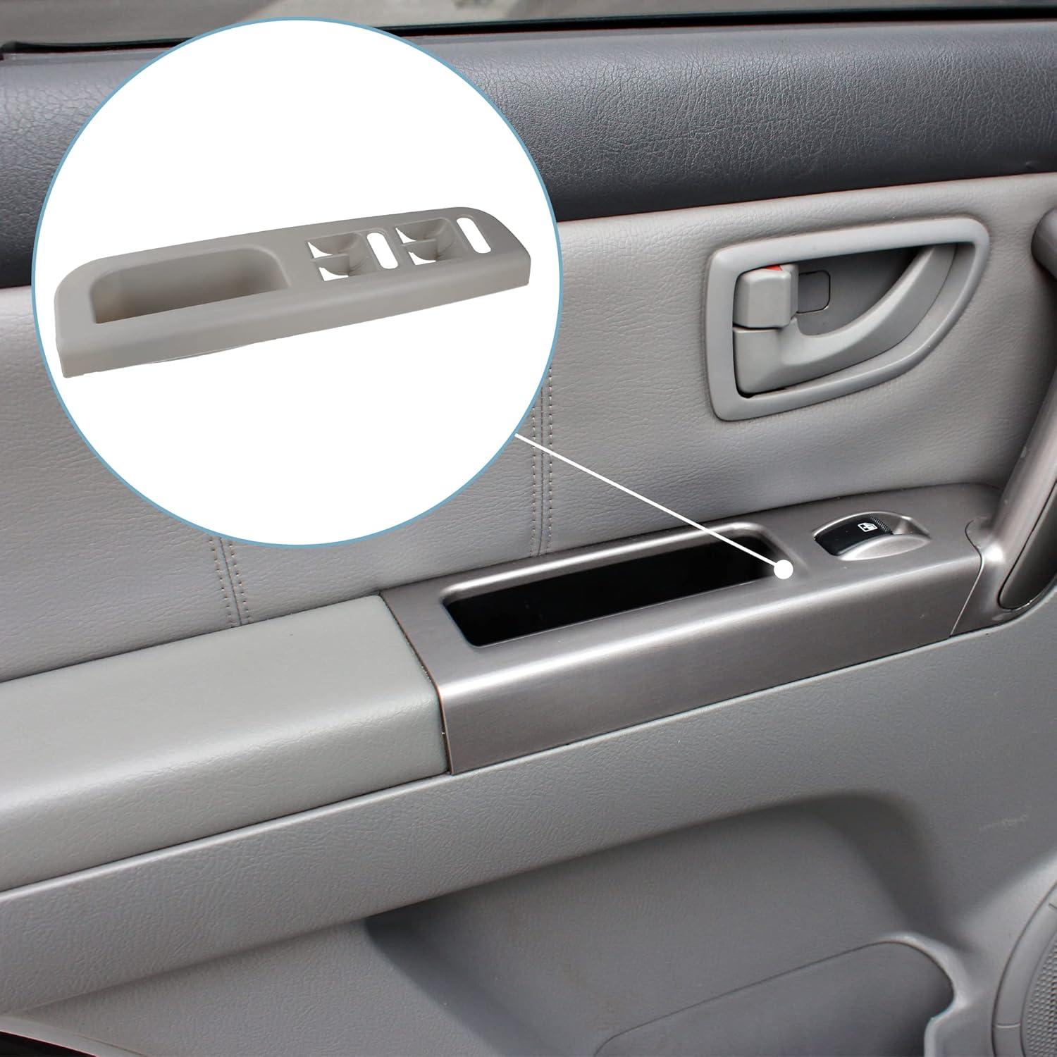 X AUTOHAUX Interruptor de ventana de puerta Panel de bisel para Volkswagen Passat B5 Jetta Bora Golf MK4 1998-2004 3B1867171E Cubierta de control