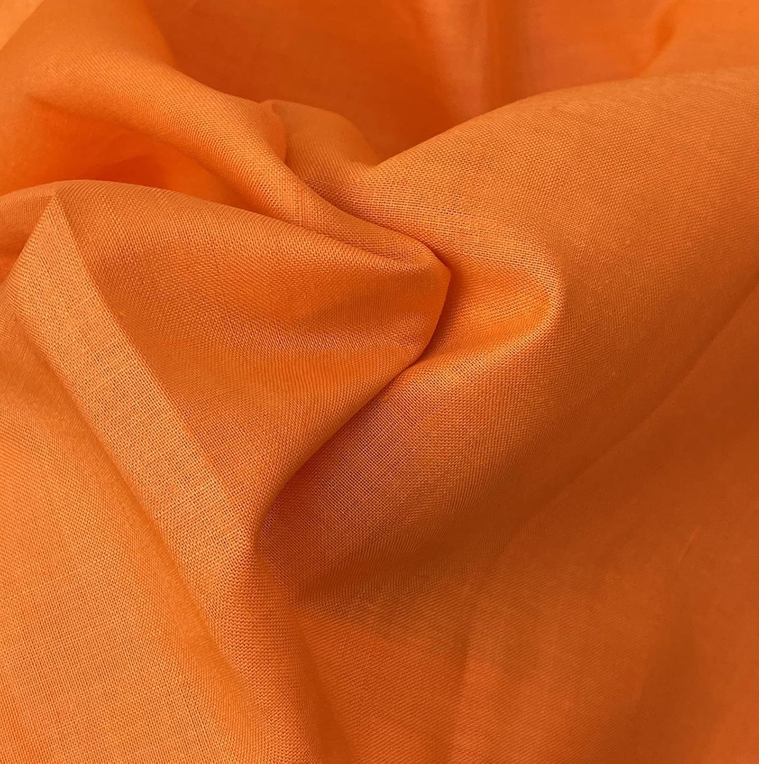The Yard – Tela tejida europea lituana de lino y algodón de 48 pulgadas (naranja)
