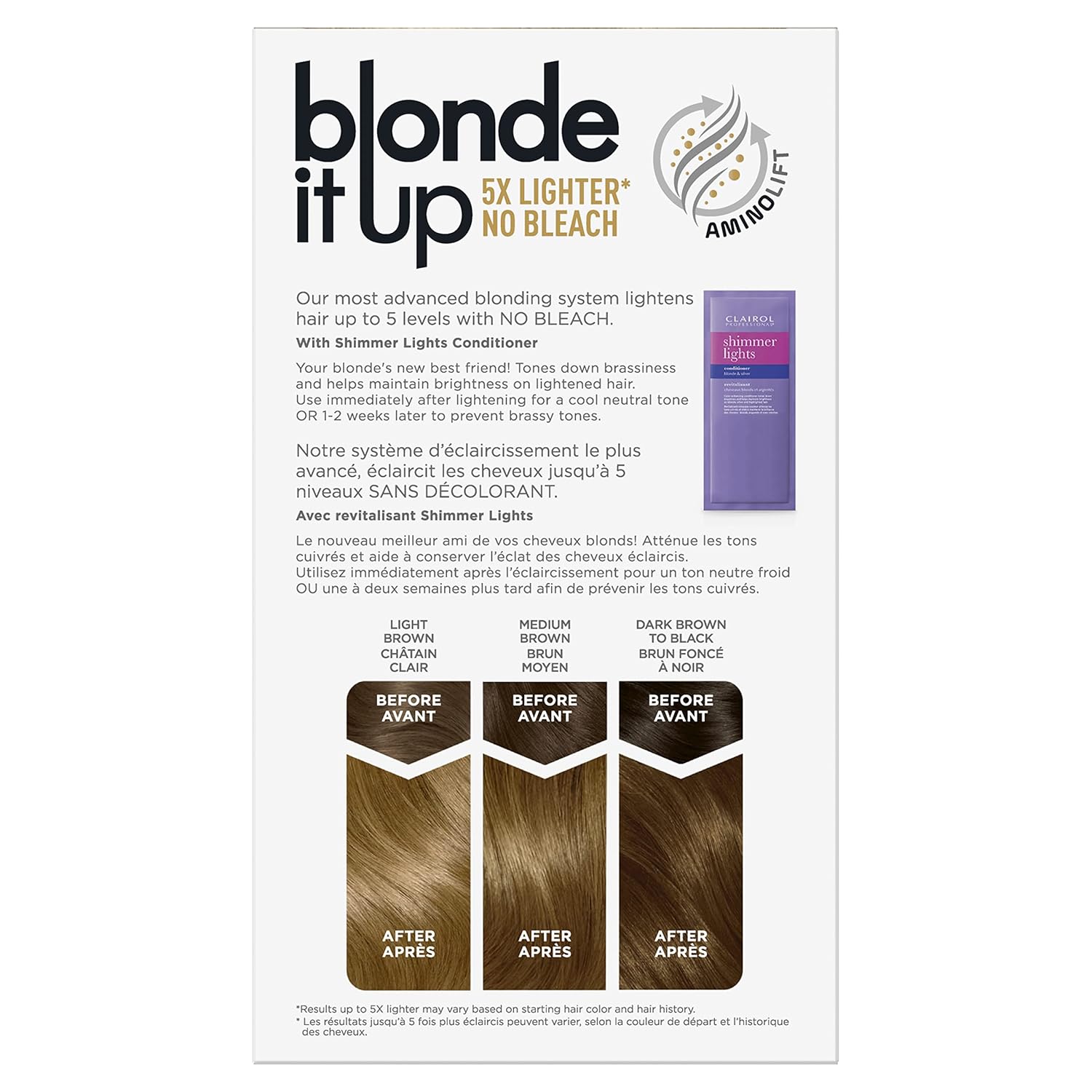 Clairol Blonde It Up – Tinte permanente para el cabello, color platino Bronde, paquete de 1 unidad