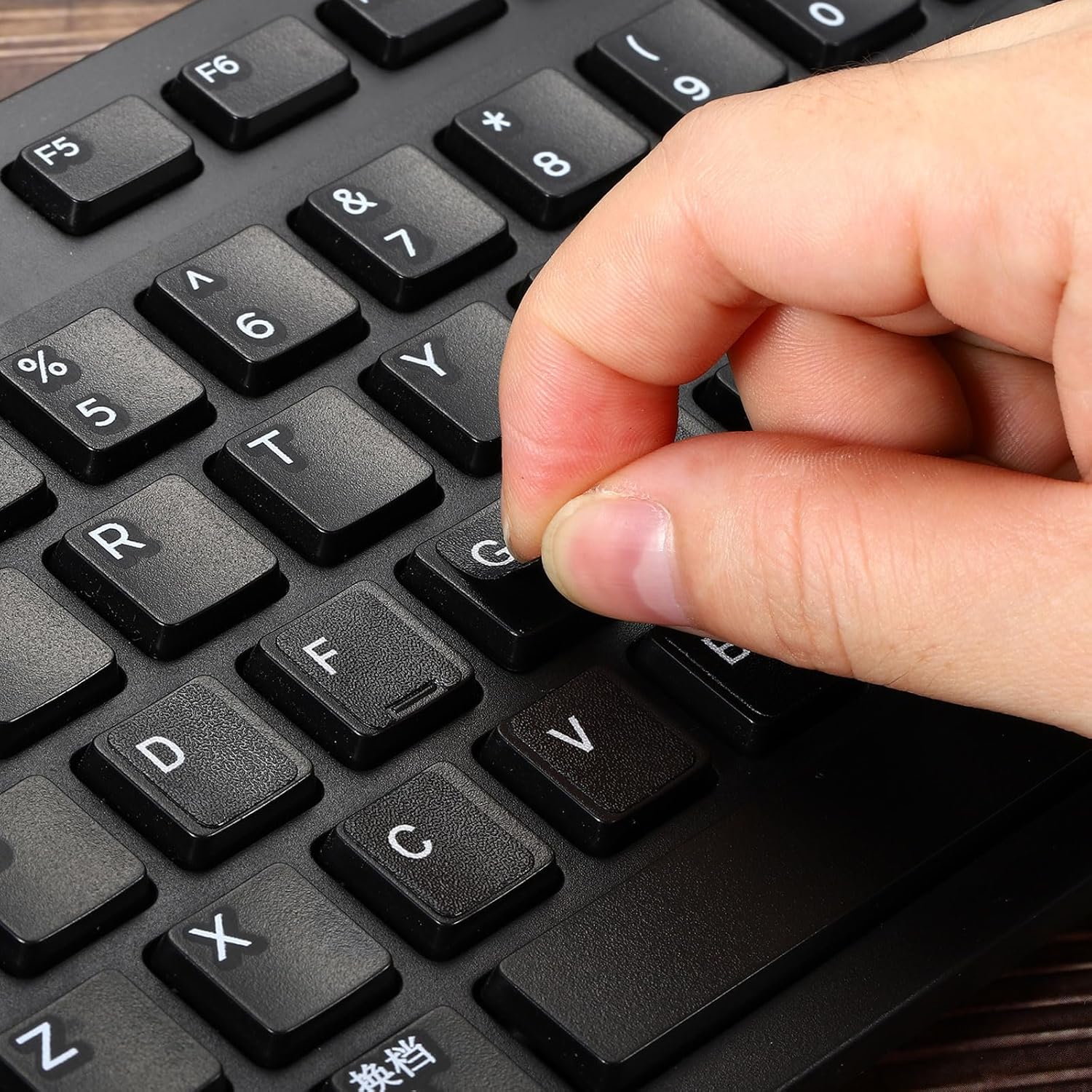 PATIKIL Calcomanías coreanas para teclado que brillan en la oscuridad, paquete de 2 fundas de repuesto universales luminosas para teclado para