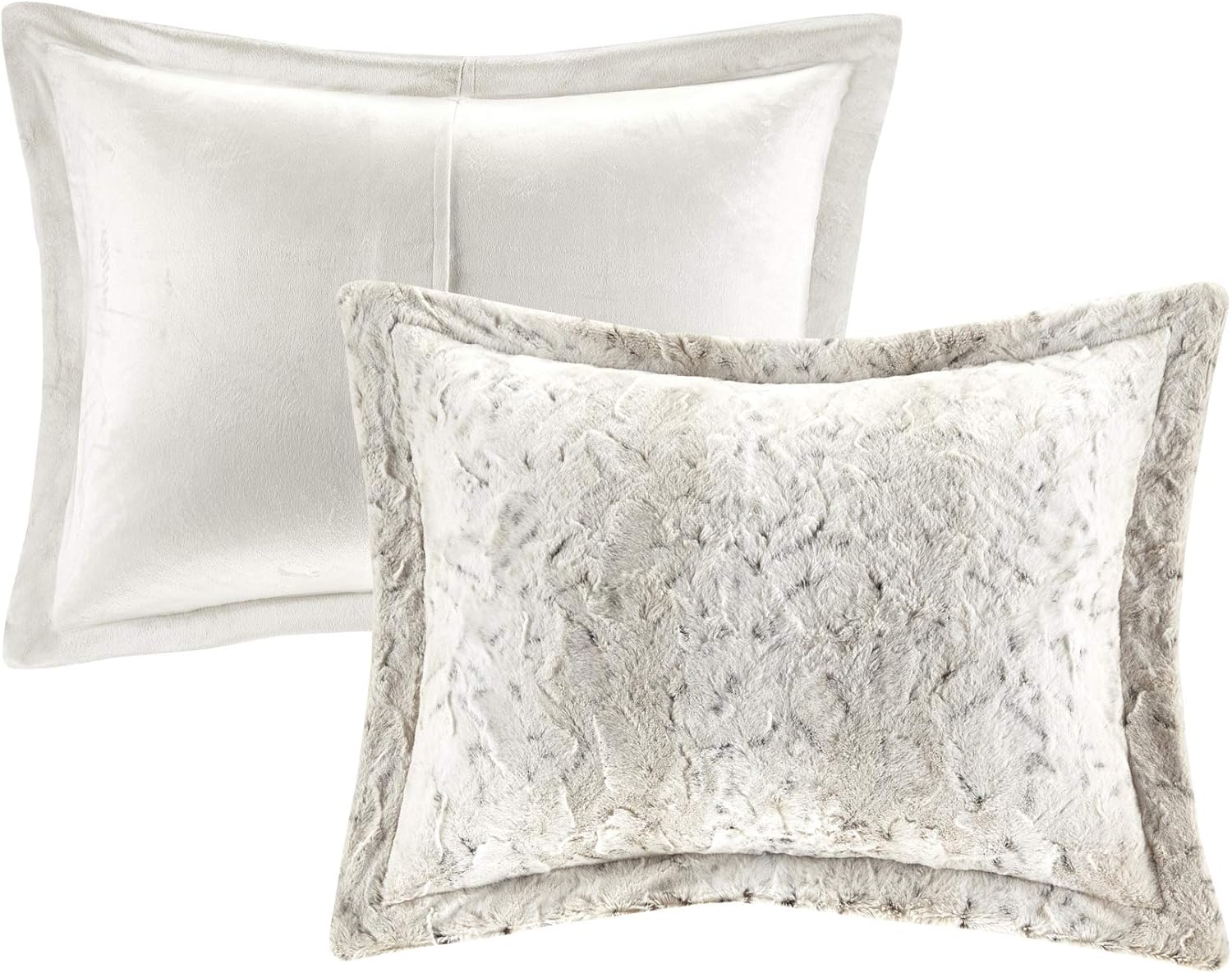 Madison Park Zuri Soft Plush Comforter Set, Faux Fur Animal Stripes Design, Faux Mink On The Reverse, Modern All Season Bedding Set with Matching